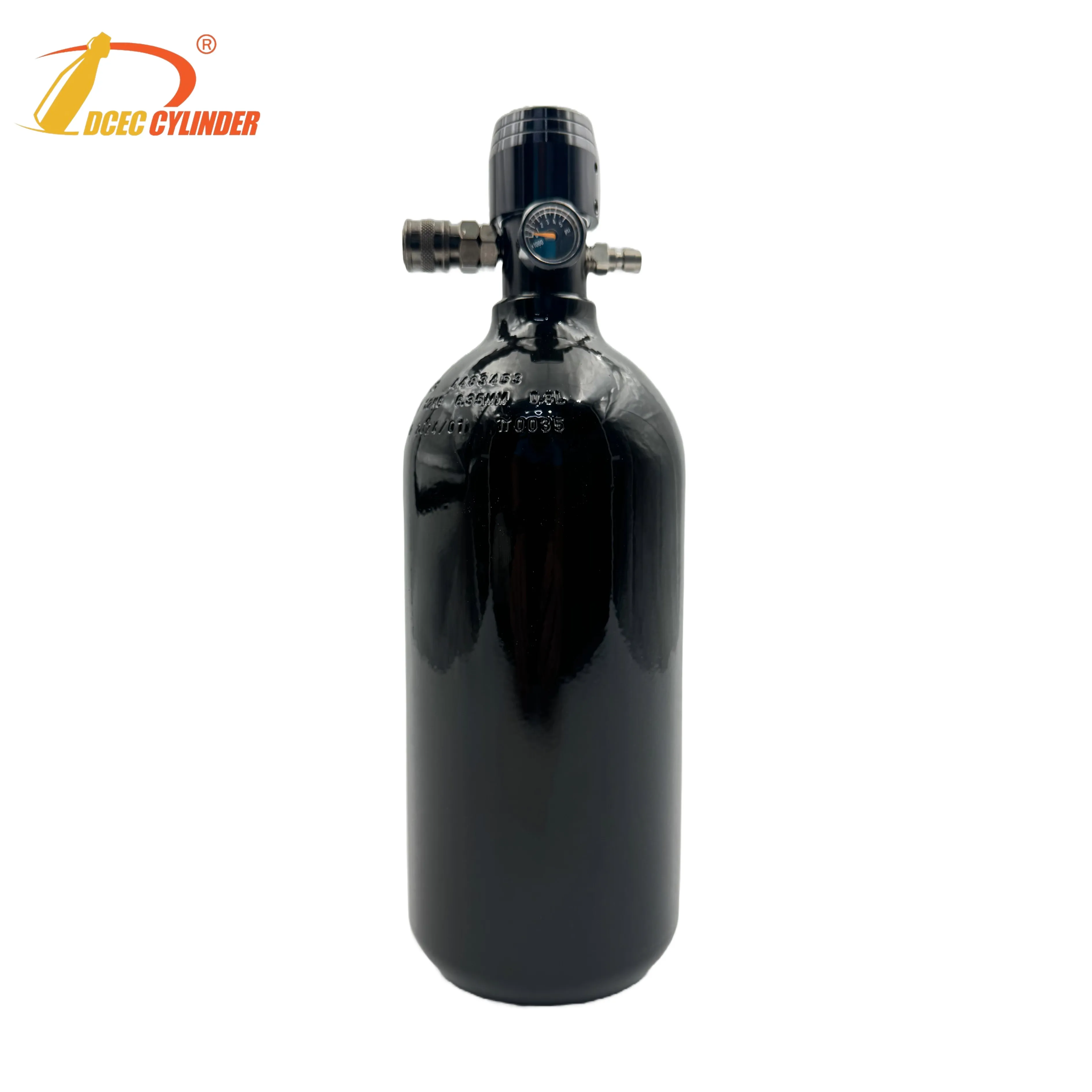 Paintball Aluminum Cylinder 3000Psi 200Bar 48ci HPA Tank with 4 position regulator 5/8-18UNF Thread