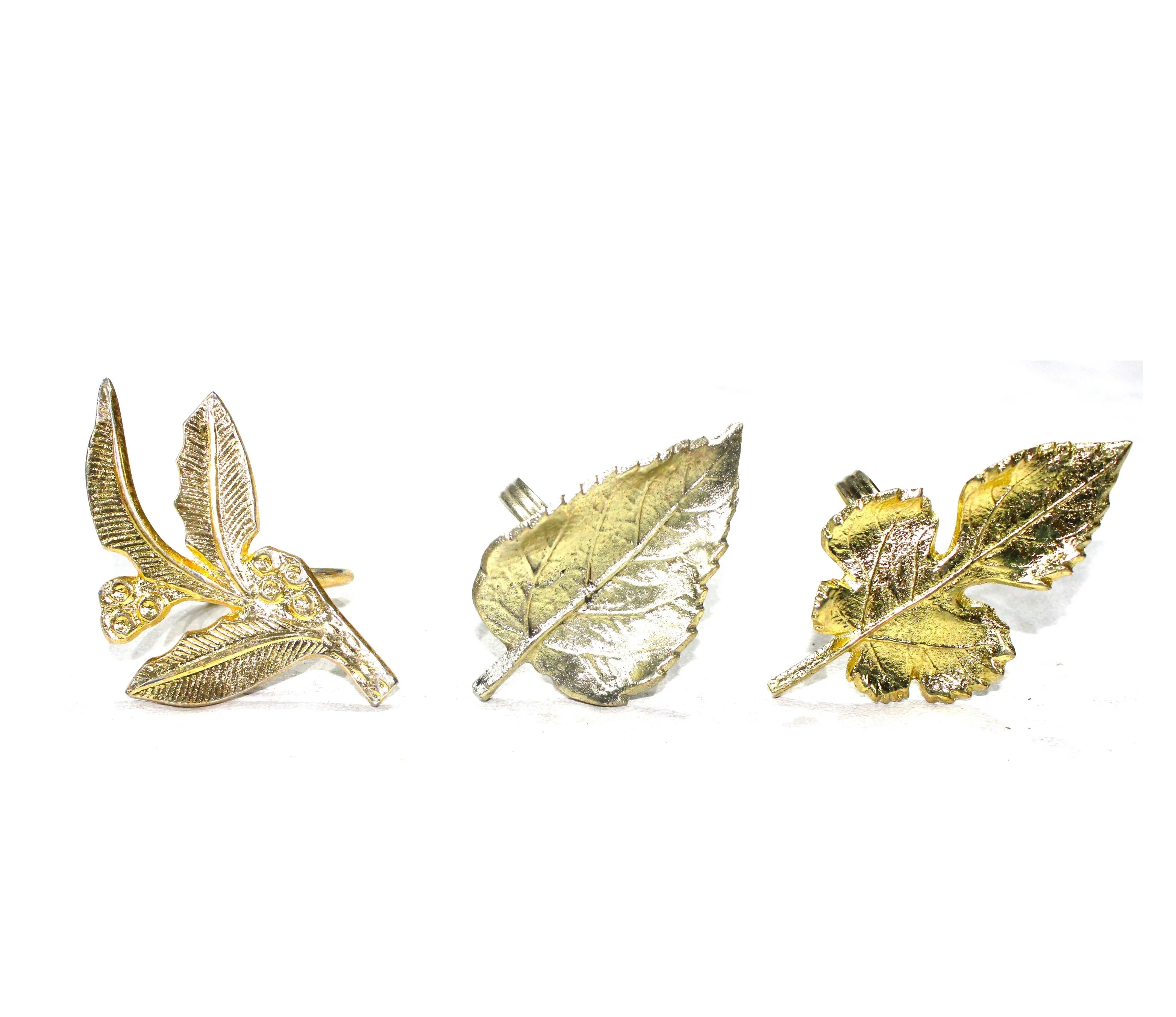 Unique Design Brass Gold Plated Napkin Ring Customized Logo and Napkin Holder for Weddings and Tables Metal Product