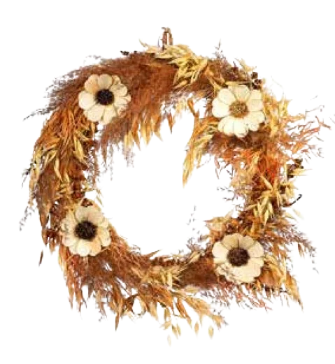 High Quality Wholesale Natural Dried Flower Wreaths for Christmas Decor, Home Decor & Wall & Door Hanging