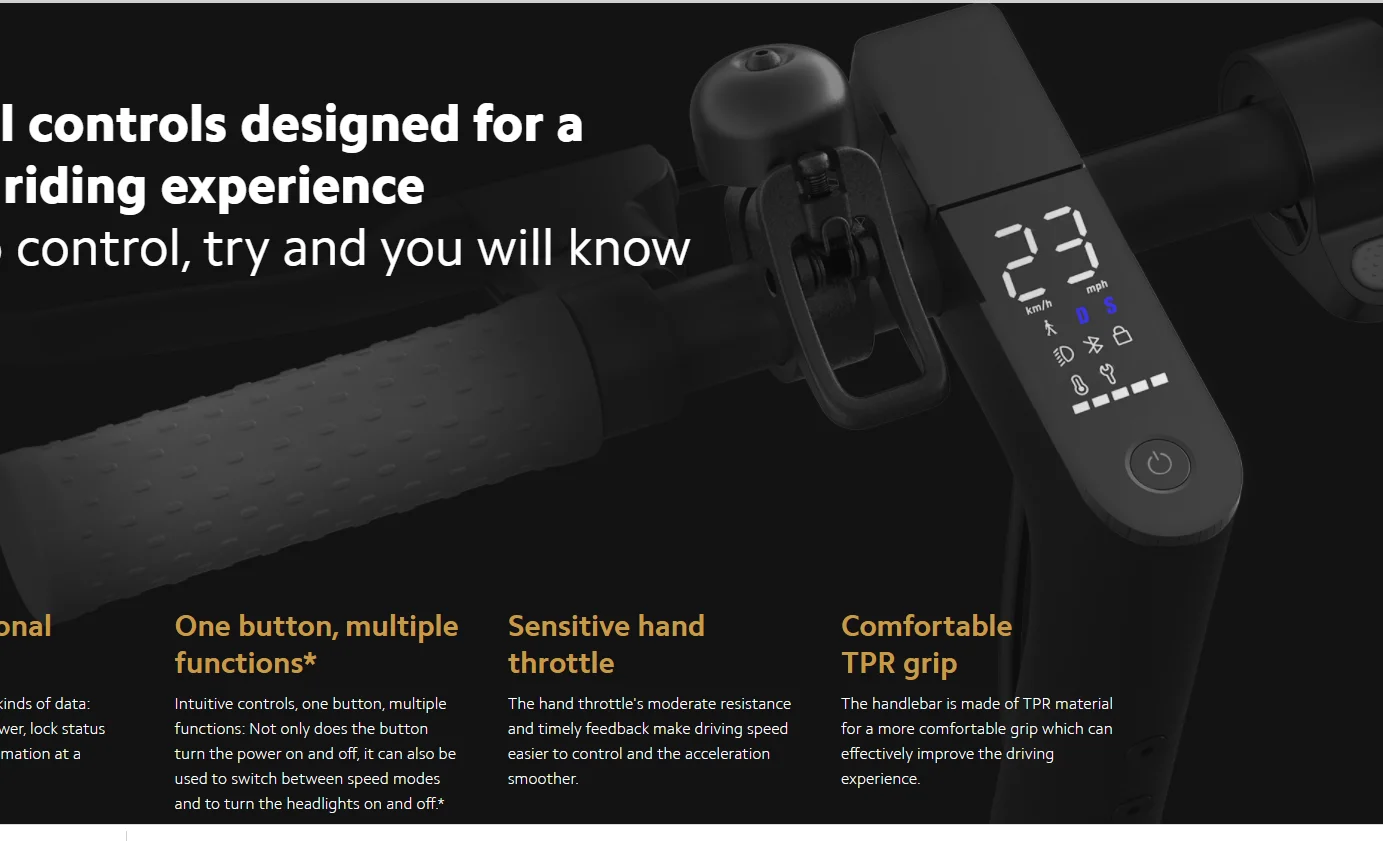 Pro 2 electric scooter accessories 1S dashboard Germany Standard Dashboard double brake scooter parts with Mi home APP