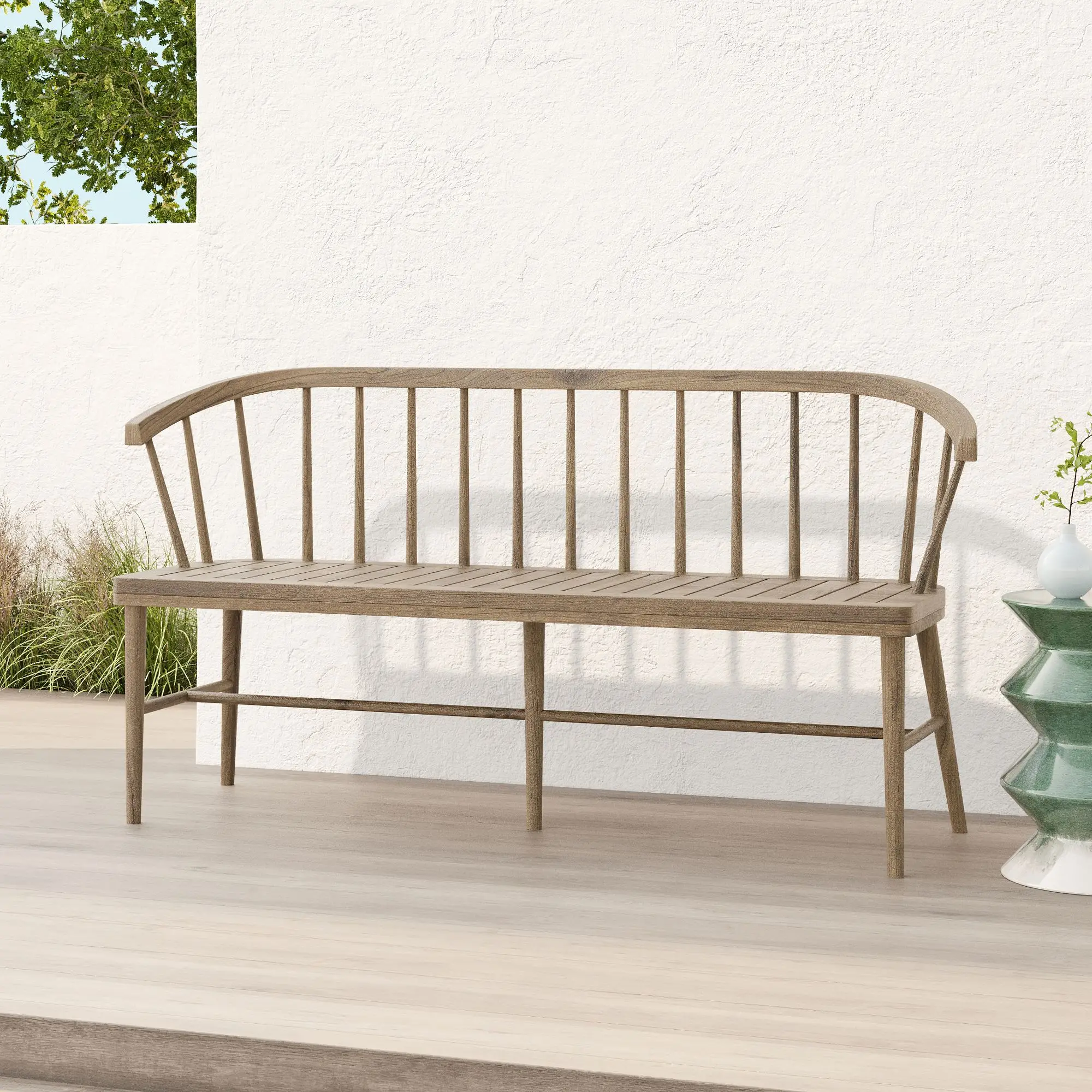 Benches Garden Seats Urban Street Rest Commercial Cheap Public Park Benches Green Solid Teak Wood Style Outdoor Packing Modern