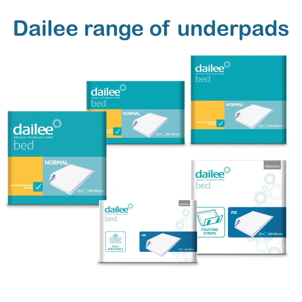 Top Quality Disposable Absorbent Pads 60x90 Dailee Bed Fix Premium Baby Adult Care Incontinence Underpads Innovative Technology