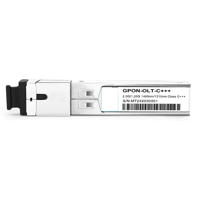 GPON-OLT-C+++ 20km SC SMF DDM Transceiver Modules SFP TX-2.5G/RX-1.25G TX-1490nm/RX-1310nm Class C+++ 20km SC SMF DDM