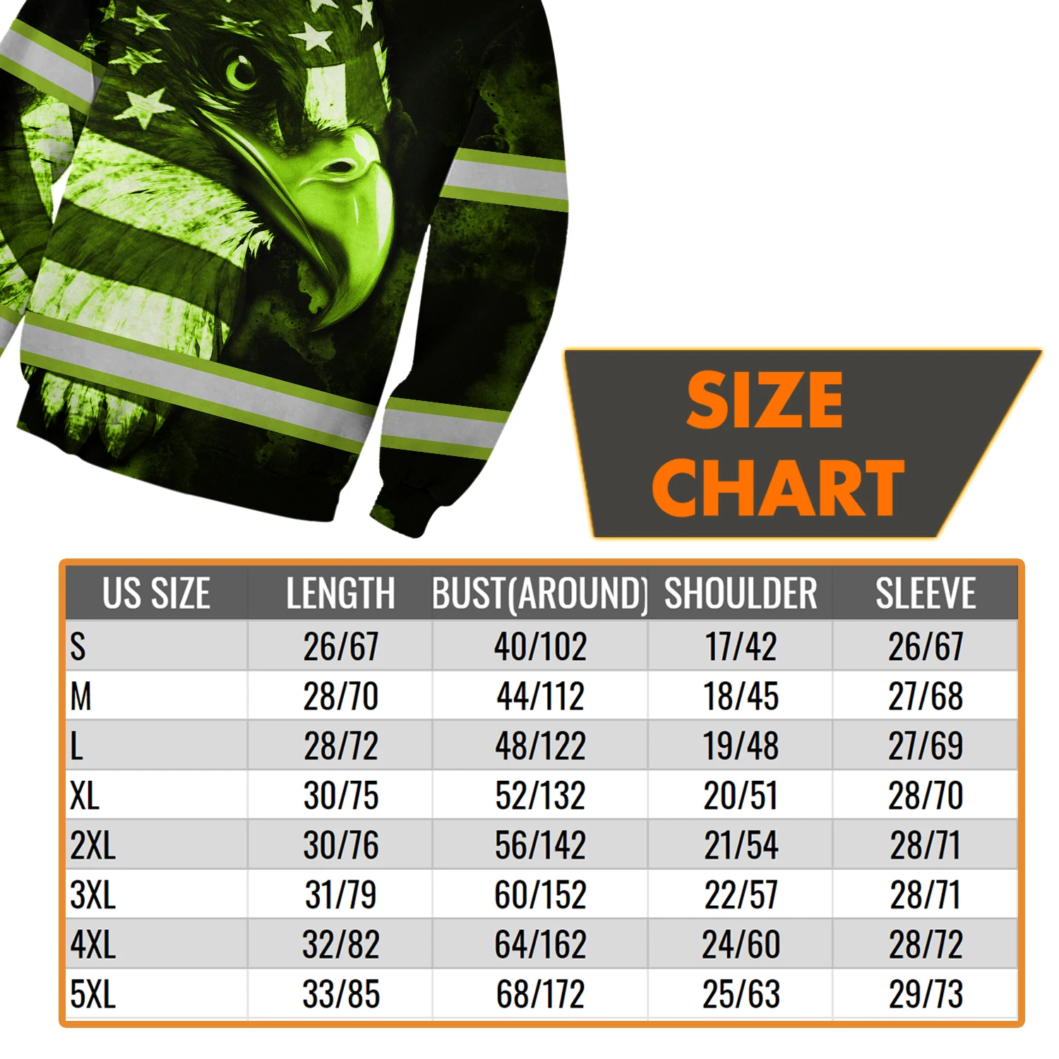 Customized Hi Vis Long Sleeve Eagle and USA Flag Reflective Safety Work Wear Shirts For Men