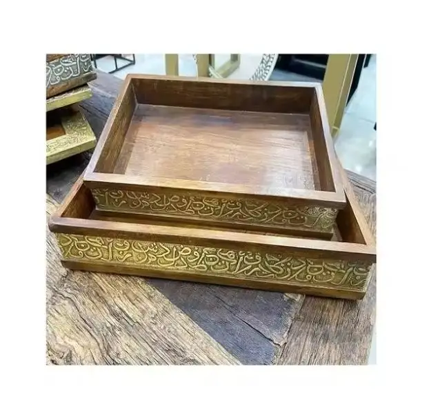 Serving Tray Antique Design Arabian Golden Polished Food Serving Platter Home Hotel And Restaurant Tea Serving Tray