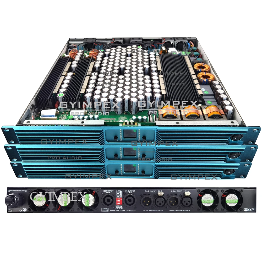 8500w 2ohm 4200watts 8ohm 2 channel PRO Audio DJ Sound System High performance digital power Amplifier PFC242