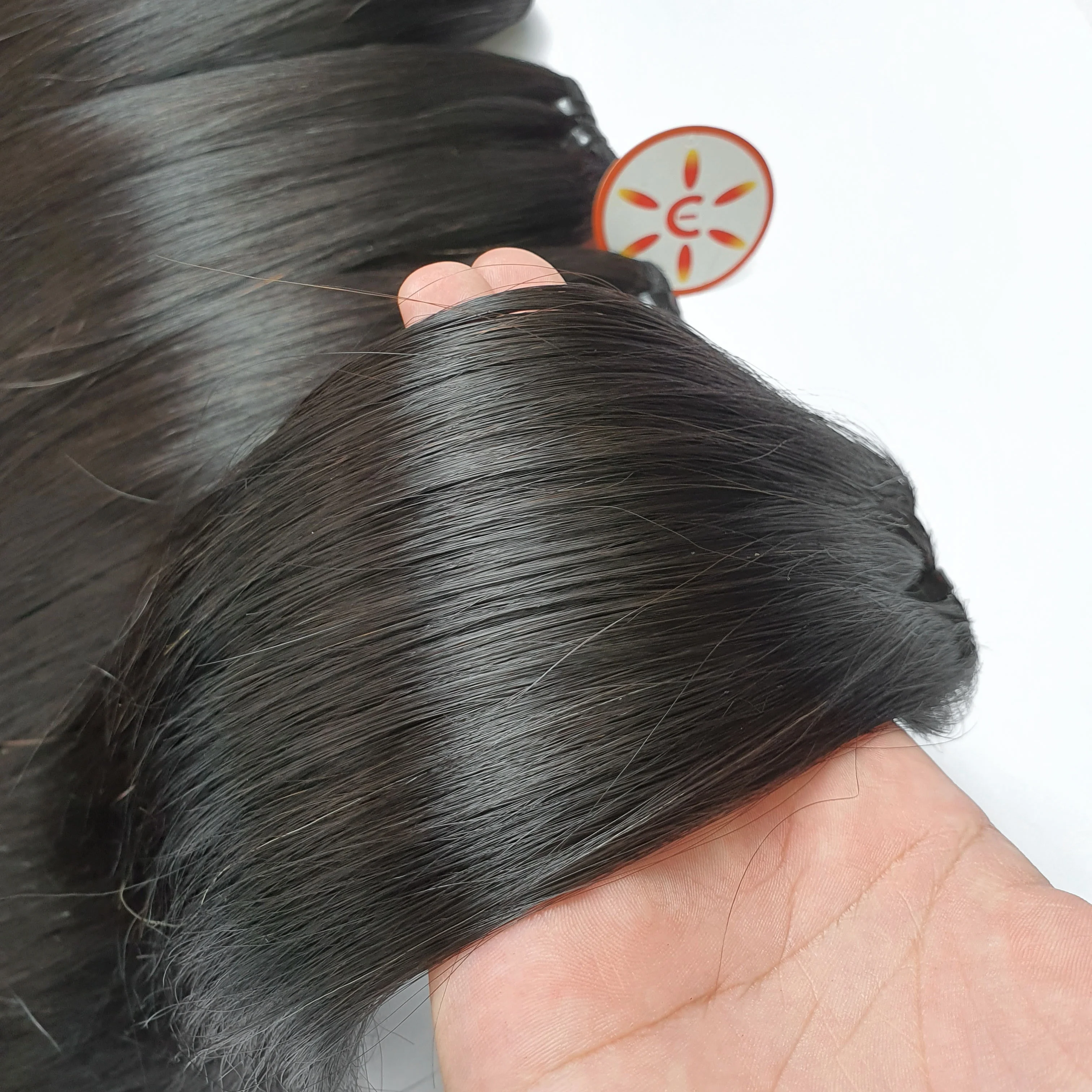 E-HAIR VIETNAM | Black Natural weft Human Hair Natural color, 100% Human Hair Extensions Wholesale Vietnam Hair