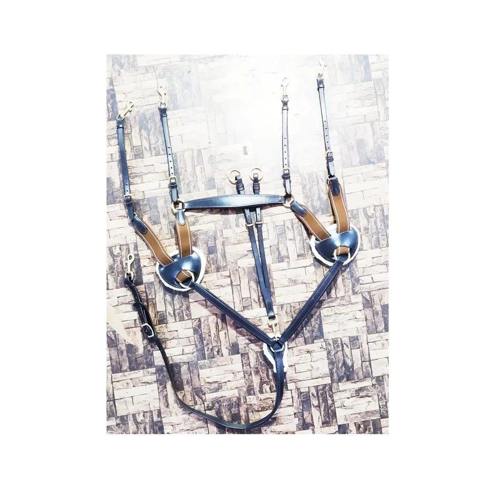 High Quality Horse Equipment 5 Point 1 Leather Breastplate Horse Breastplate Available At Affordable Price