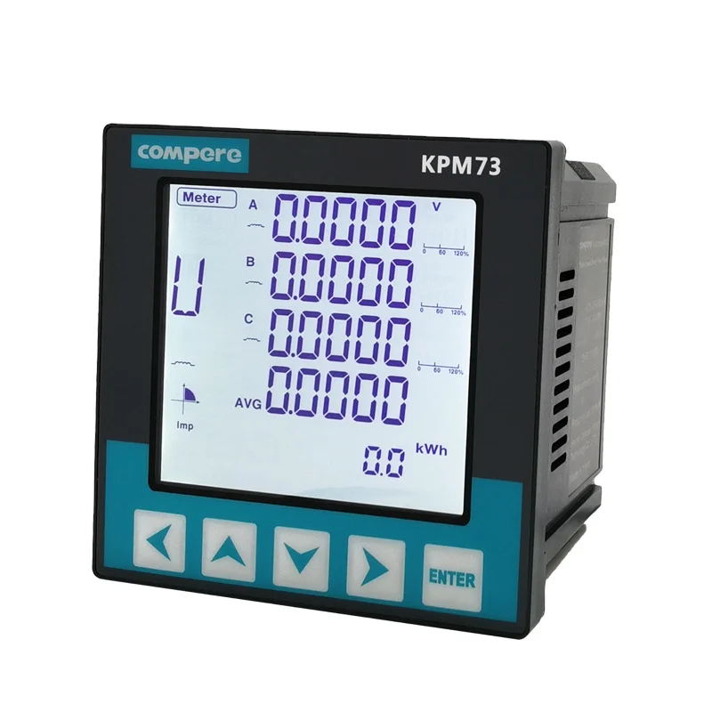 2023 Hot Selling volt/amp/hz/watt three phase LED digital panel multi function electronic energy meter with RS485 MODBUS