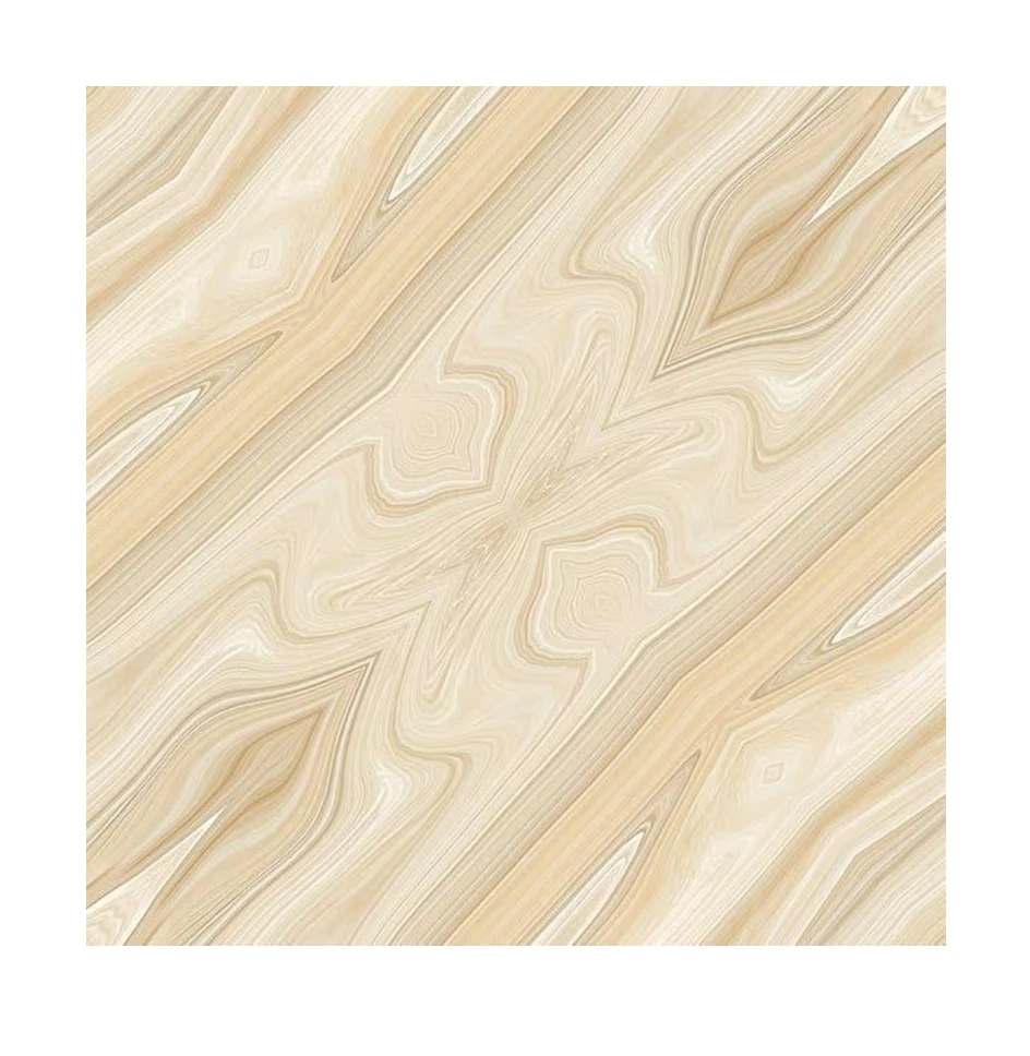 Modern Vintage Design 600mm x 300mm Glazed Porcelain Tiles Glossy Ceramic Floor Tiles for Interior with Parquet Texture Accents