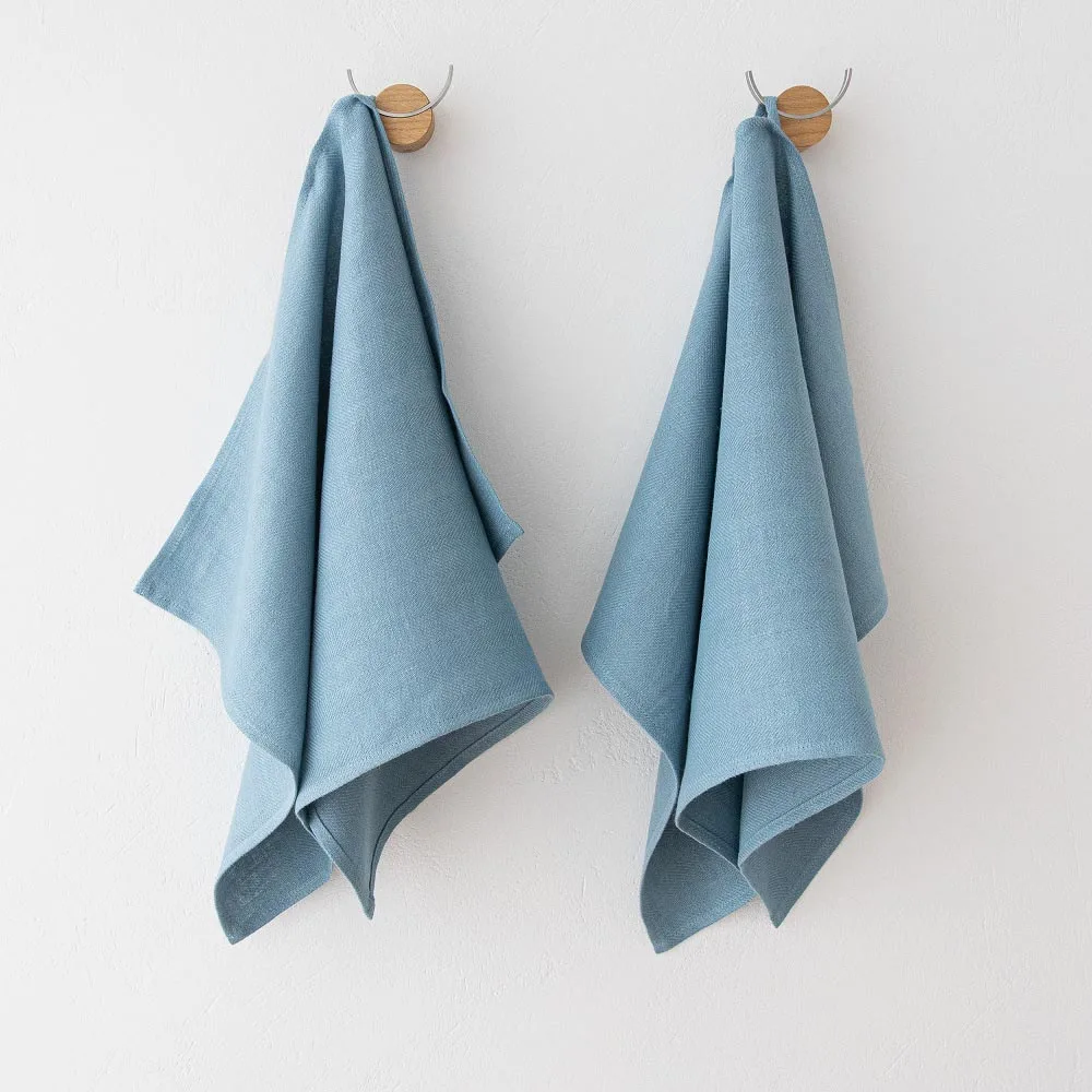 100% Cotton Solid Color Kitchen Cleaning Cloth High Quality Washable Portable Quick Dry Dish Cleaning Tea Towel Sustainable