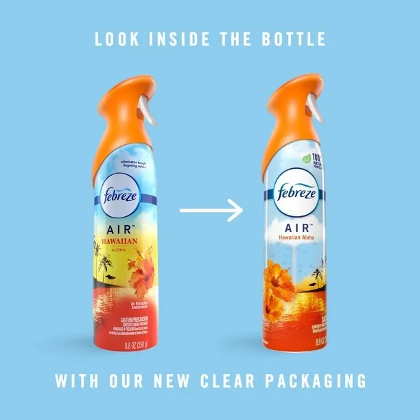 Febreze Odor-Fighting Air Freshener, Hawaiian Aloha, Pack of 2, 8.8 oz