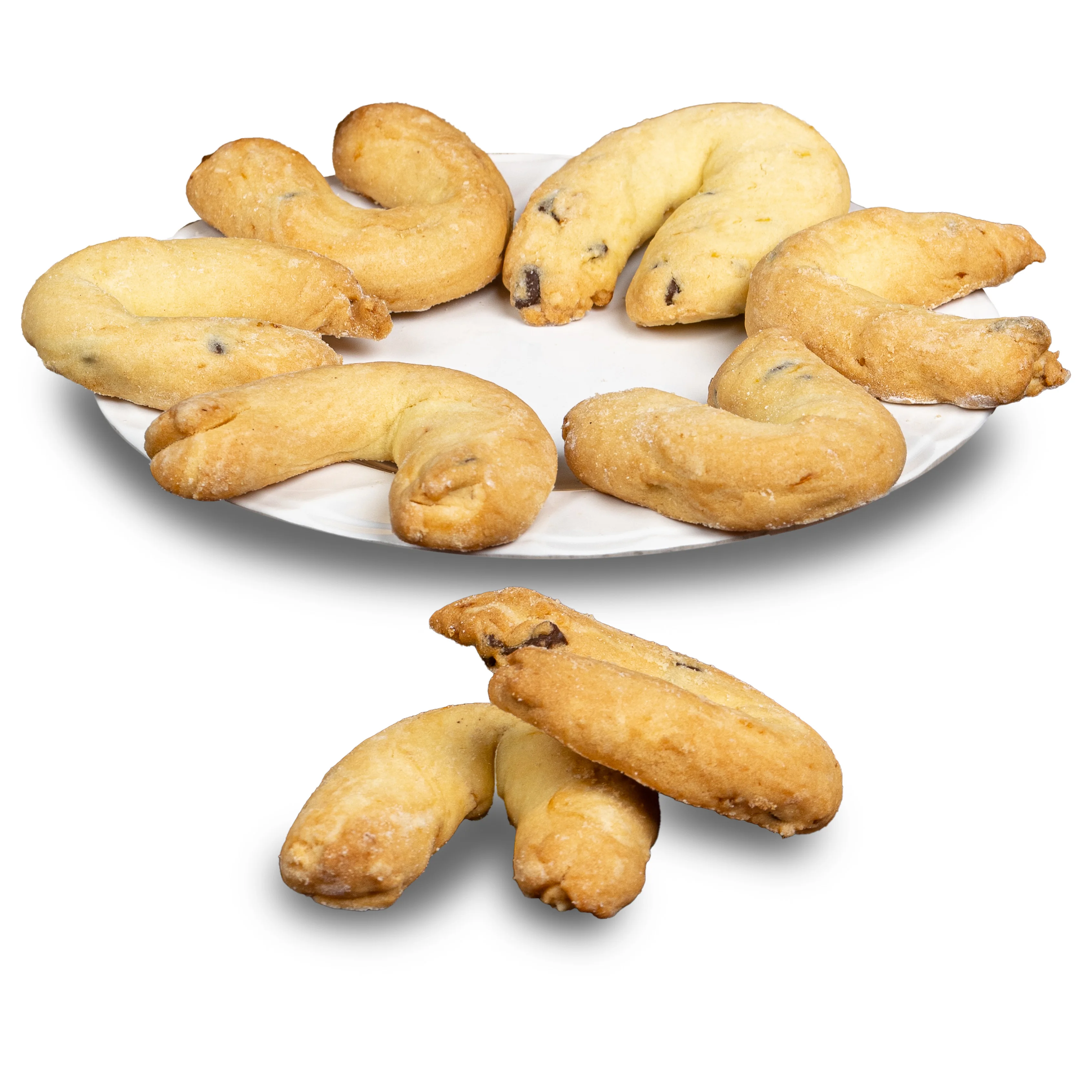 High quality traditional sicilian sweet and crunchy handmade baked pastry biscotti al mandarino cocoa and tangerin based 250g