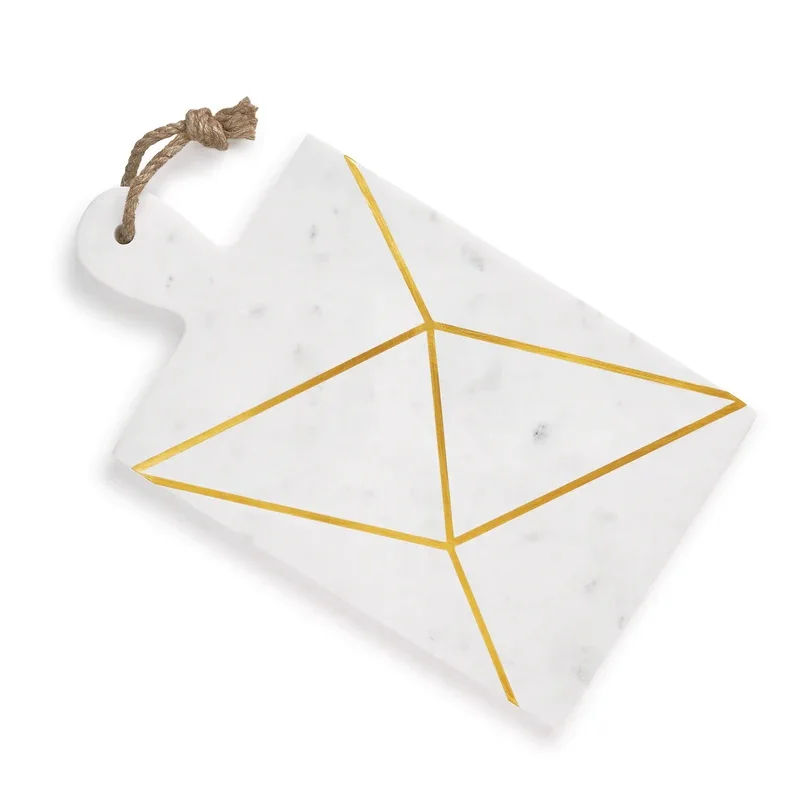 Natural Stone  Marble Home Decoration Marble  Serving Chopping Board with Wood Best Combination