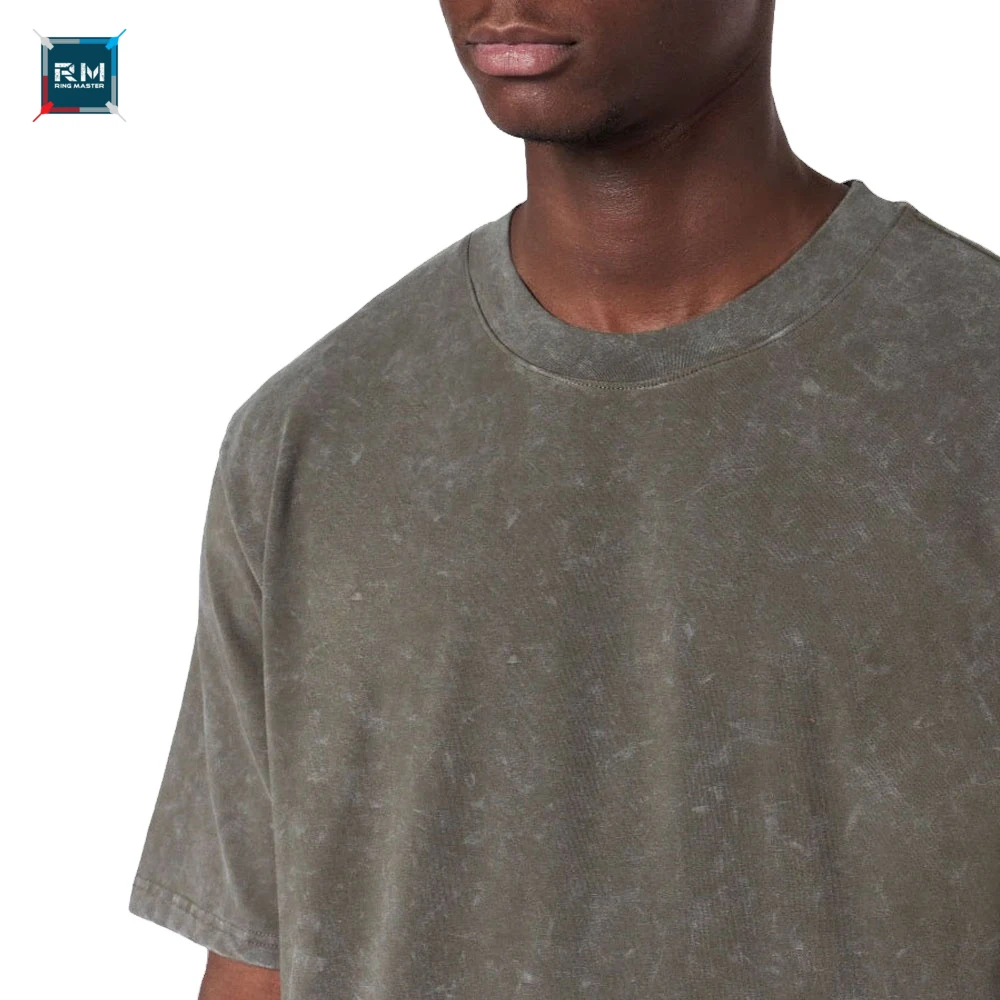 Mens Clothes Oversize T shirt Heavyweight Cotton Blank Acid Wash T-shirt Custom Vintage T Shirt Acid Wash T Shirt OEM Service.