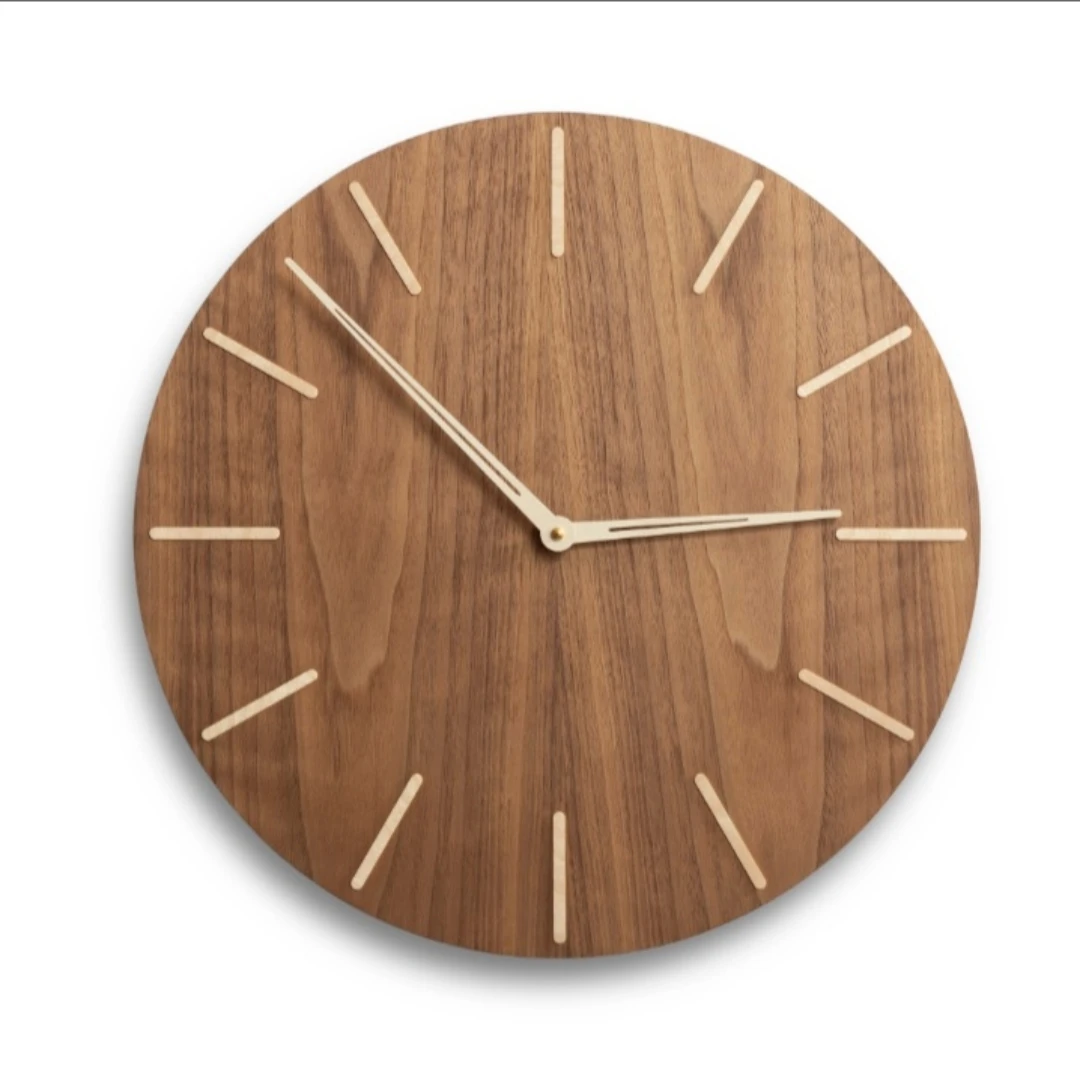 Handcrafted Resin and Wood Fusion Wall Clock with Artistic Abstract Design for Contemporary Home Interiors and Exclusive