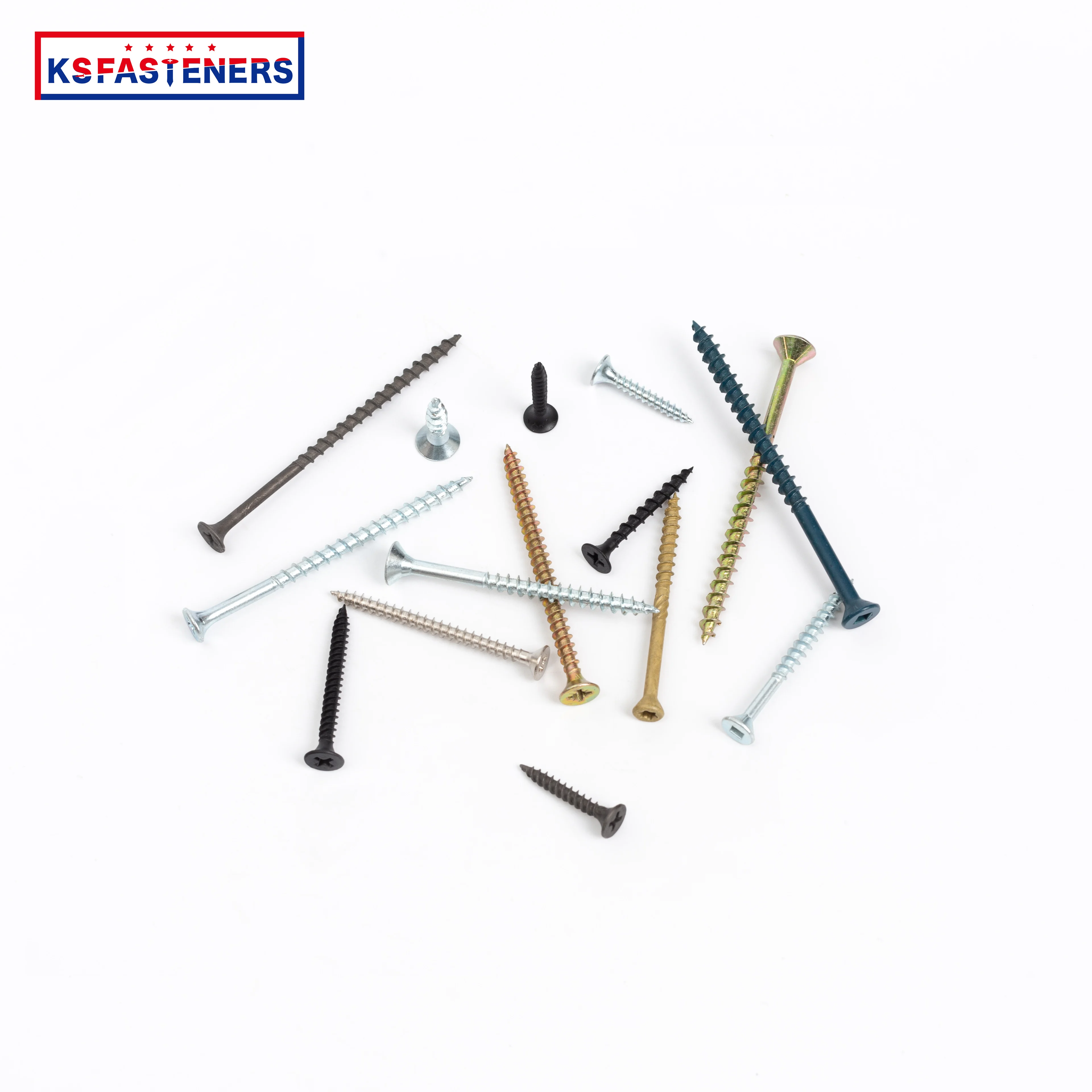 Chipboard Screw Manufacturer DIN7505 Zinc Plated CSK Head Cross Wood Self-Tapping Screws Chipboard Screw