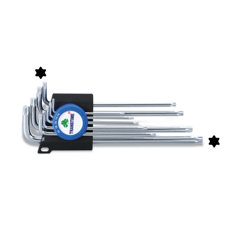 Широко используемый профессиональный производитель набор инструментов для шестигранных ключей Torx 9 шт.