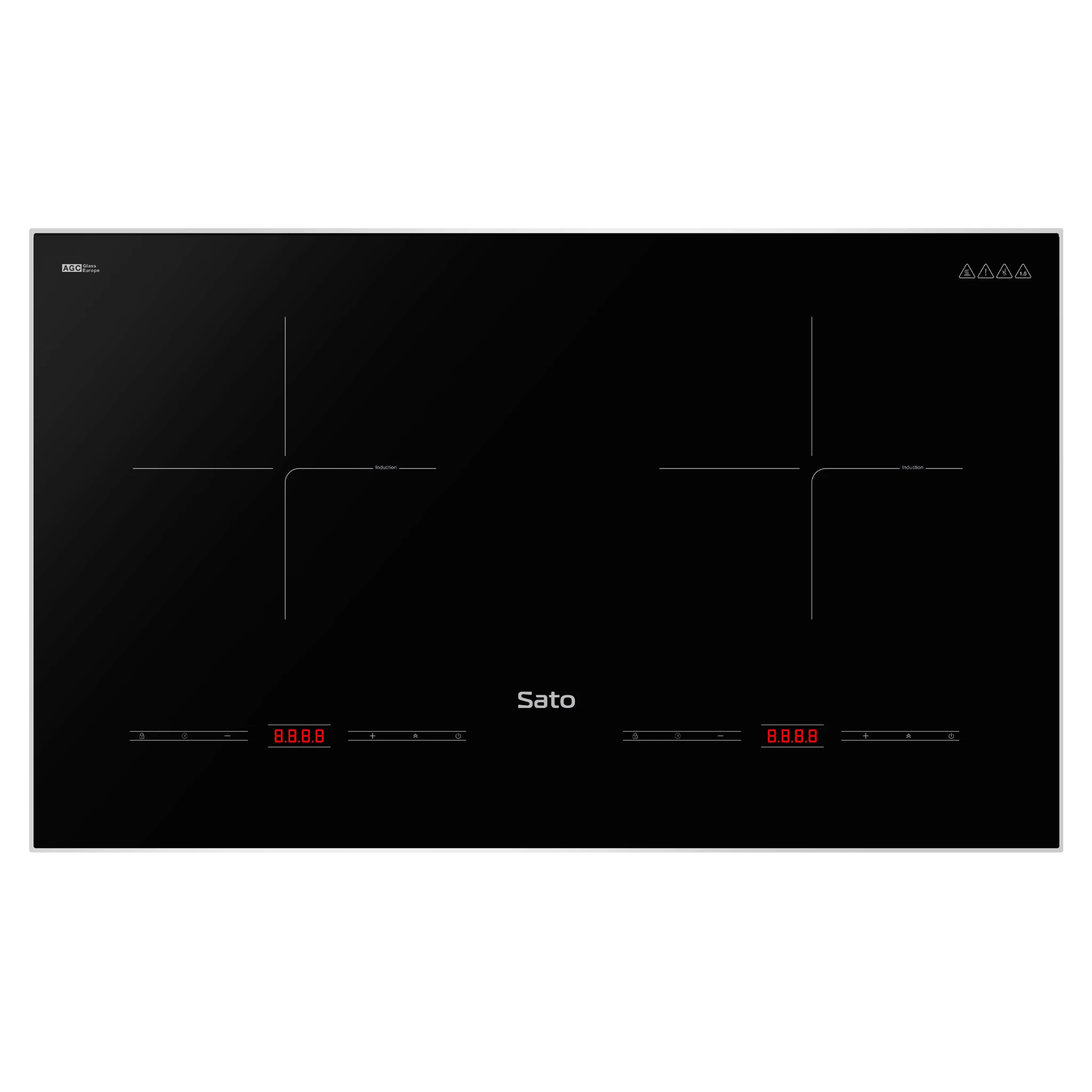 Sato OEM/ODM SIH169 N1 Smart Induction Double Burner Cooker Multifunction ELectric Stove Inverter Double Induction Cooktop