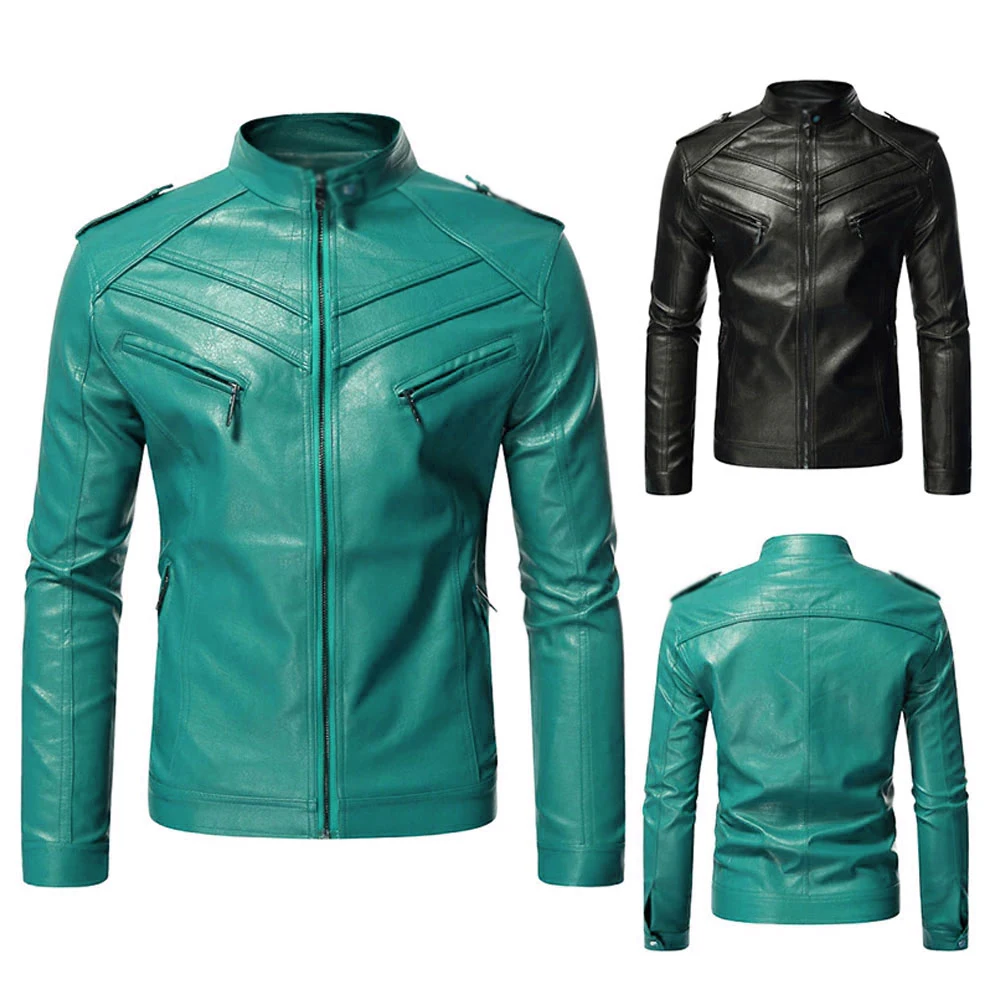 100% Genuine Leather Outdoor Wear Custom Loose Fit Long Sleeve Winter Motorbike Jacket with Fur Decoration Breathable