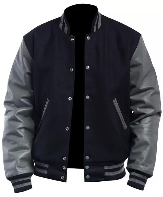 custom made real leather collage jacket Men Custom  Winter Baseball Applique Chenille Embroidery Patches Varsity Jackets