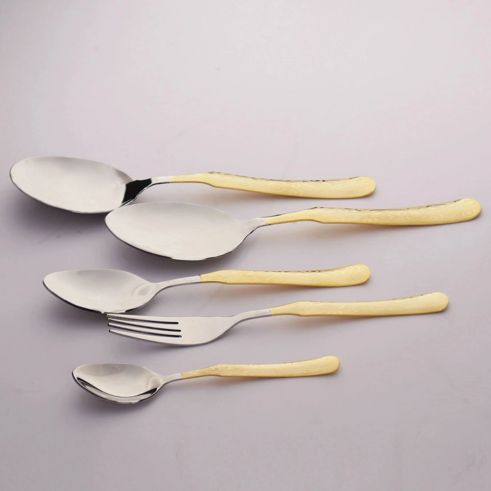 Chef 22 Karat Pure Gold Plated Stainless Steel 29 Pcs Cutlery Set - Lifetime Plating Guarantee