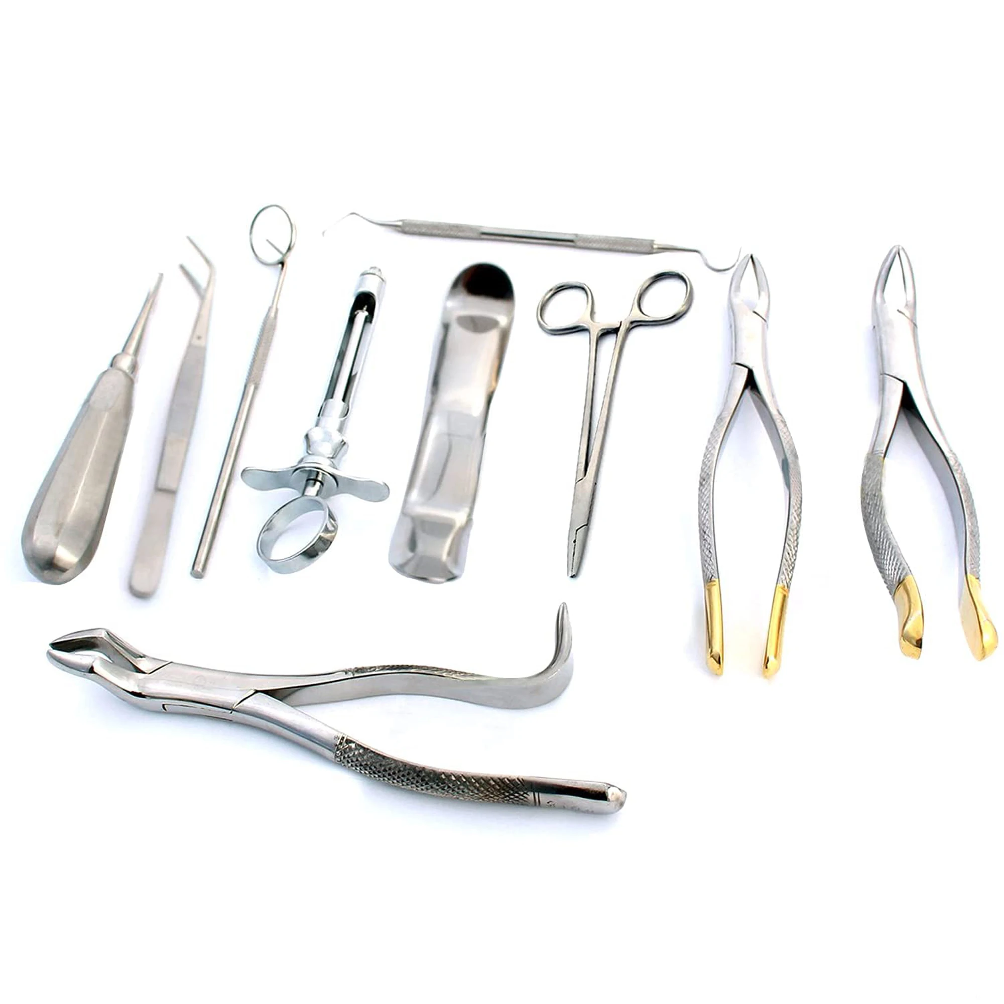Dental Surgery Tooth Kit Forceps/Elevators/Scalers/Probe/Dental Syringe/Tissue Forceps Dental Implants