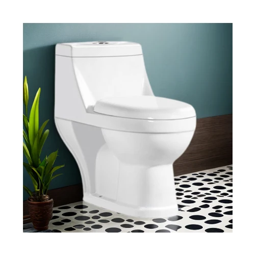 Fohome Sanitary Ware Toilet bowl P trap 180mm Washdown One Piece Toilet Ceramic Wc Toilet