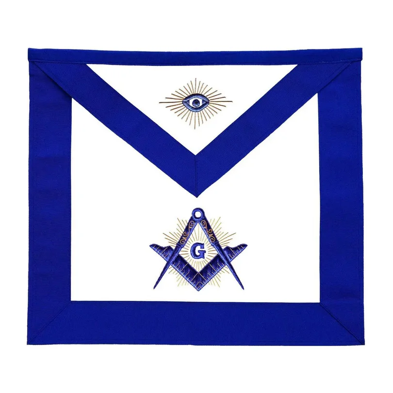 Masonic Blue Lodge Master Mason Blue Lodge Apron Royal Blue Gold Embroidery Free Masonry Aprons Wholesale Prices