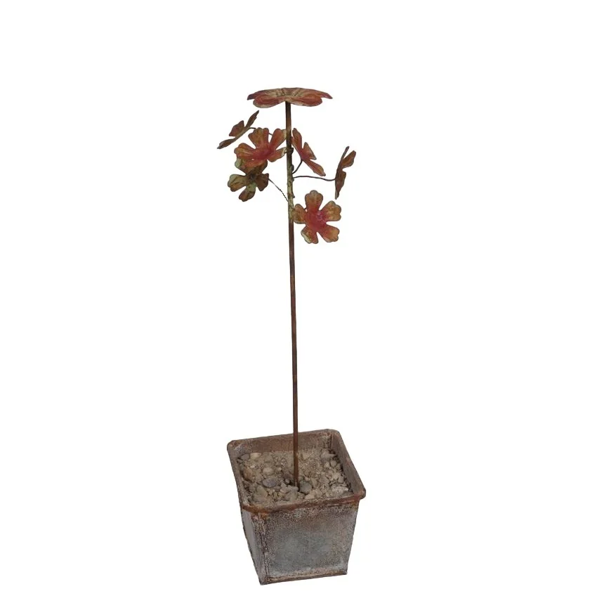 GARDEN METAL FLOWER STICK PLANT SUPPORTS OUTDOOR LAWN ORNAMENT DECORATIONS METAL FLOWER SHAPE ART STICKS
