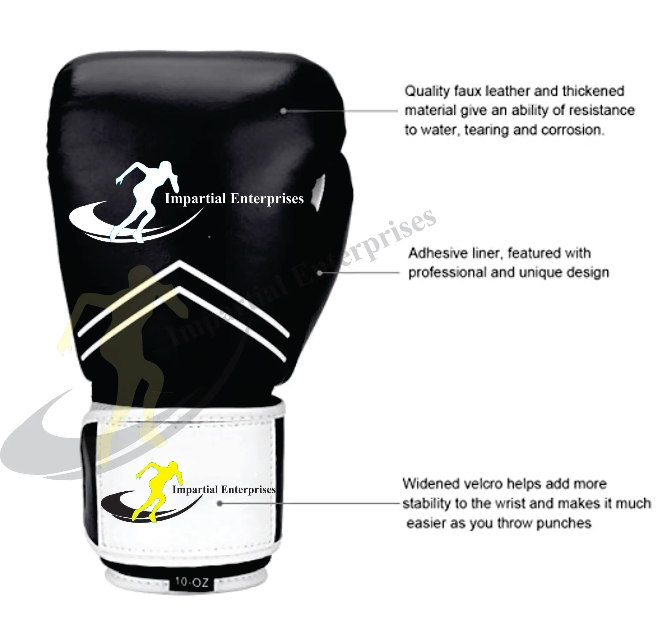 Боксерские перчатки из натуральной кожи или ПУ с принтом логотипа