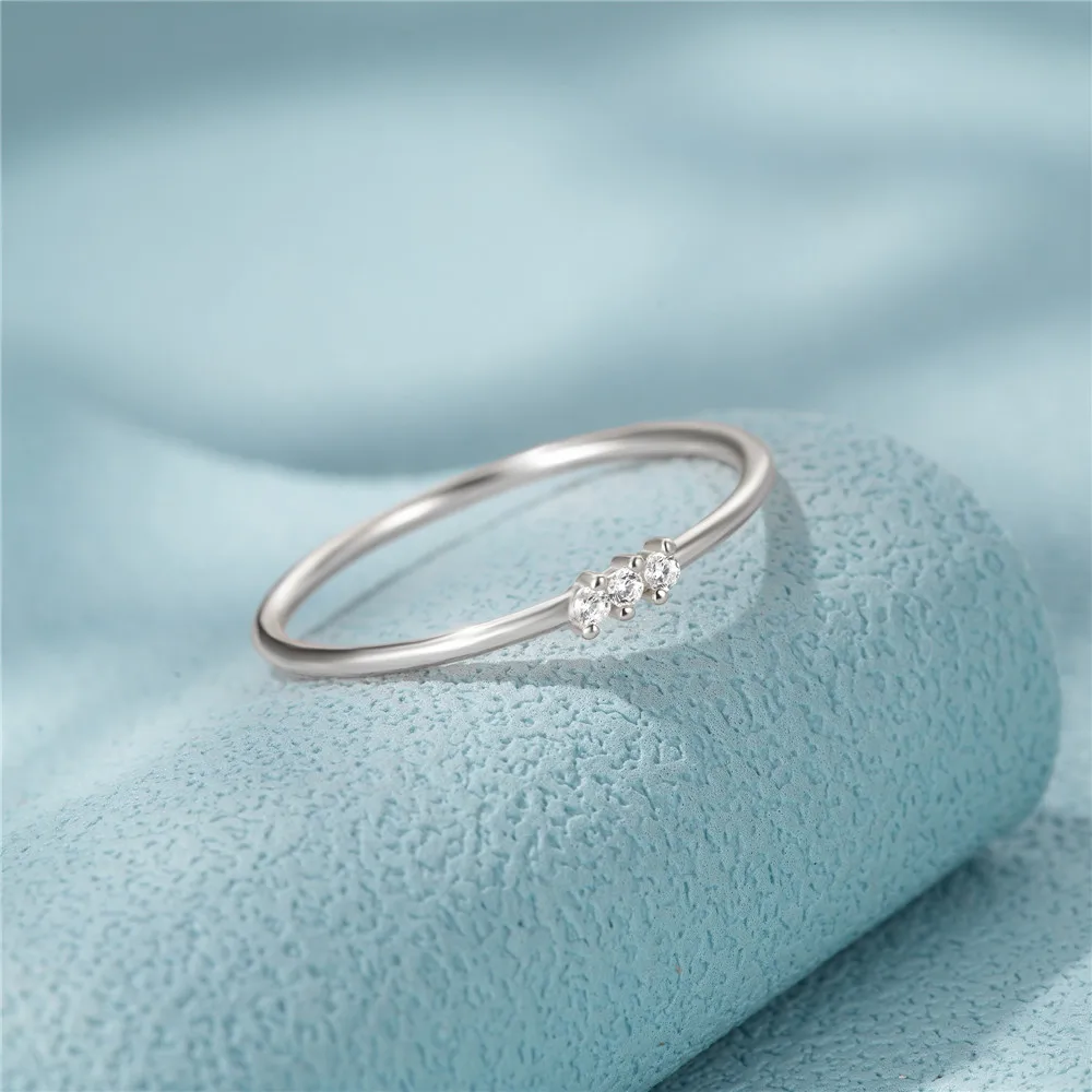 Fashion Classic Versatile Rings Custom Competitive Set Diamond Ring Silver Ring Beautiful  Golden 925 Silver