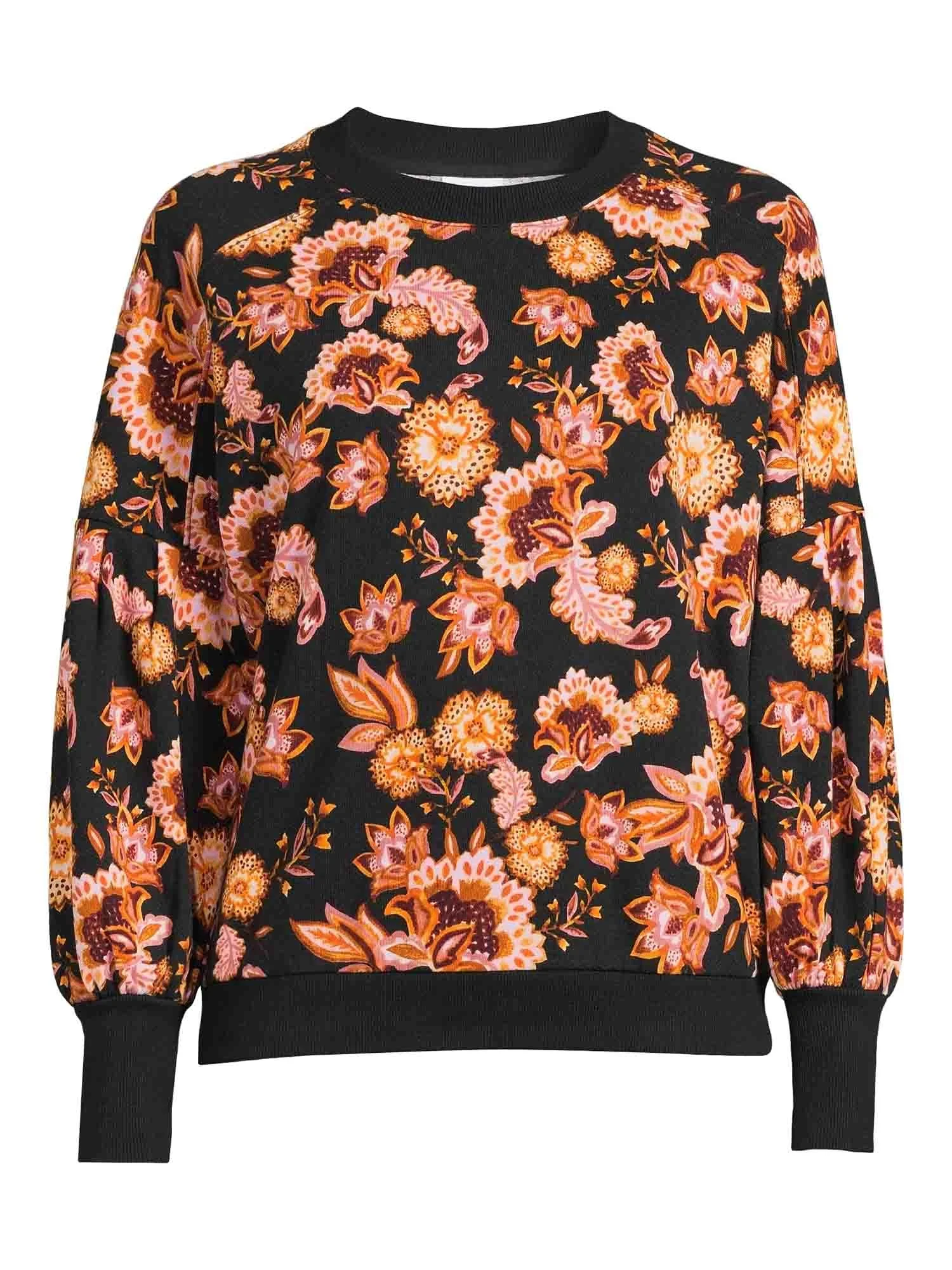 Sublimation sweatshirts Custom Design Women Dropped Shoulder Puff Sleeve Sublimated Sweatshirt