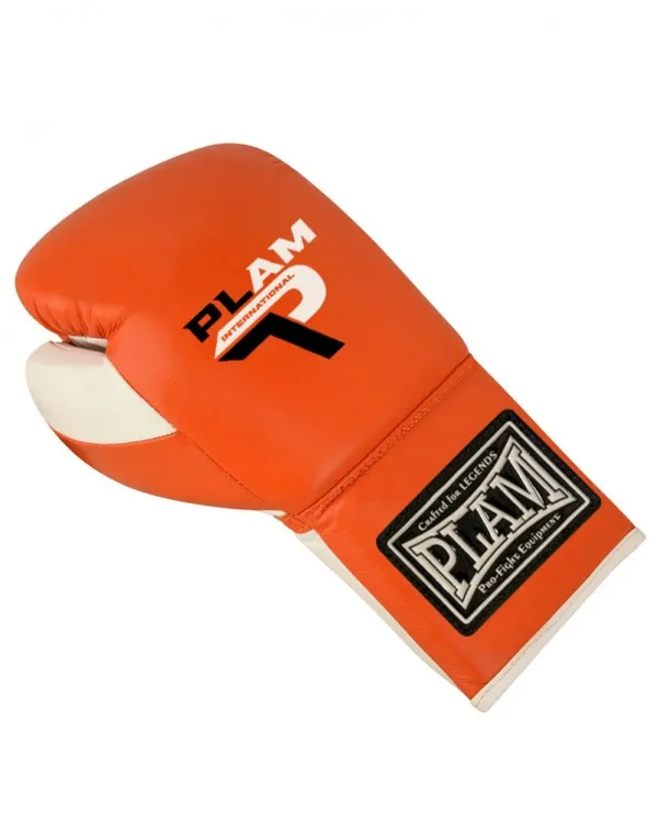 Lace up Metallic and Plain  Cow Hide Leather Boxing Glove For Professional Fights