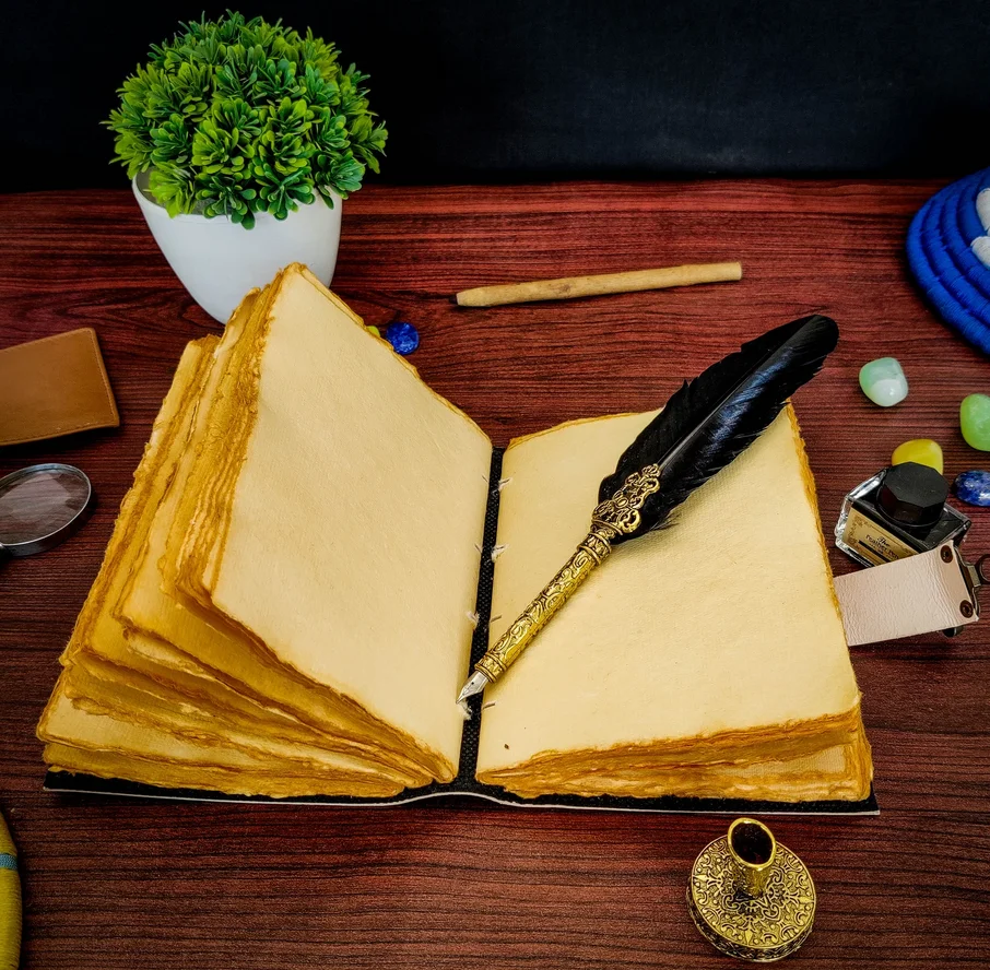 Factory whole cheap custom journal book printing hardcover journal custom printed pages Blank Spell Book of Shadows Leather