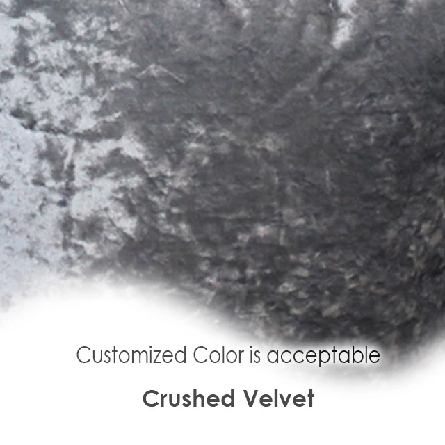 Soft Crushed velvet piping bean cube square Bean Bag