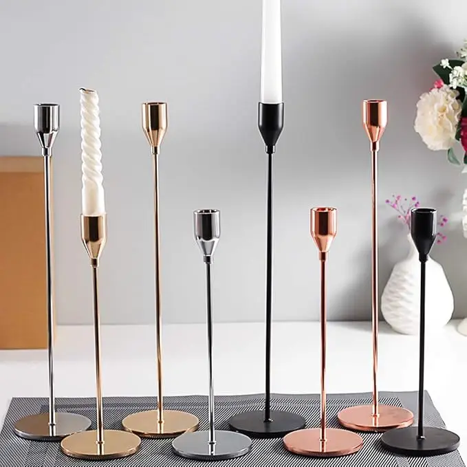 Modern Fancy Candlestick Holder DESIGN KGN HDCH 3023 Casted Brass stainless steel Christmas Decoration multi Color Metal pieces