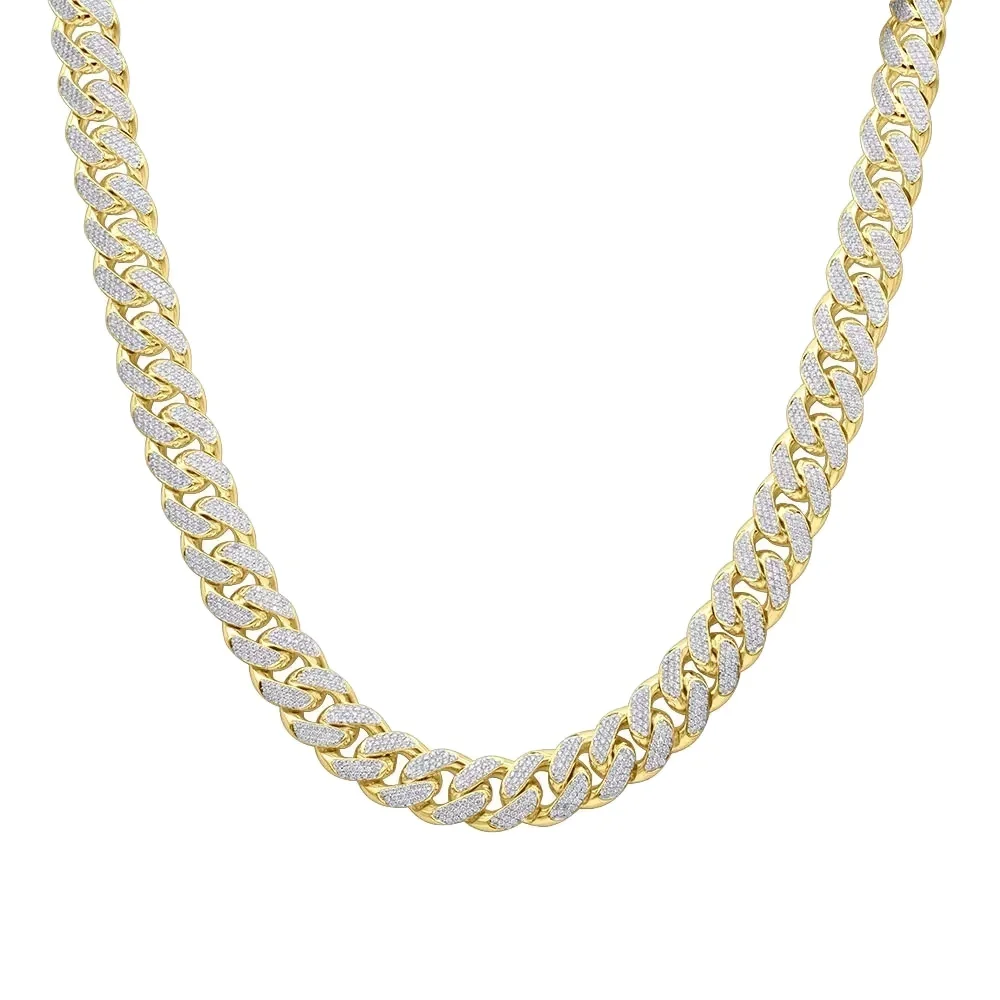 Hot Sale Wholesale Price 10k 14k 18k 22k Solid Gold All mm Size Cuban Link Chain all Size Loose Diamonds Cuban Link Chain