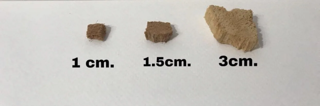 Highly Recommend Best Seller COCO HUSK CHIP BLOCK 750 g High Quality 100% Natural (1cm,1.5cm,3cm size)