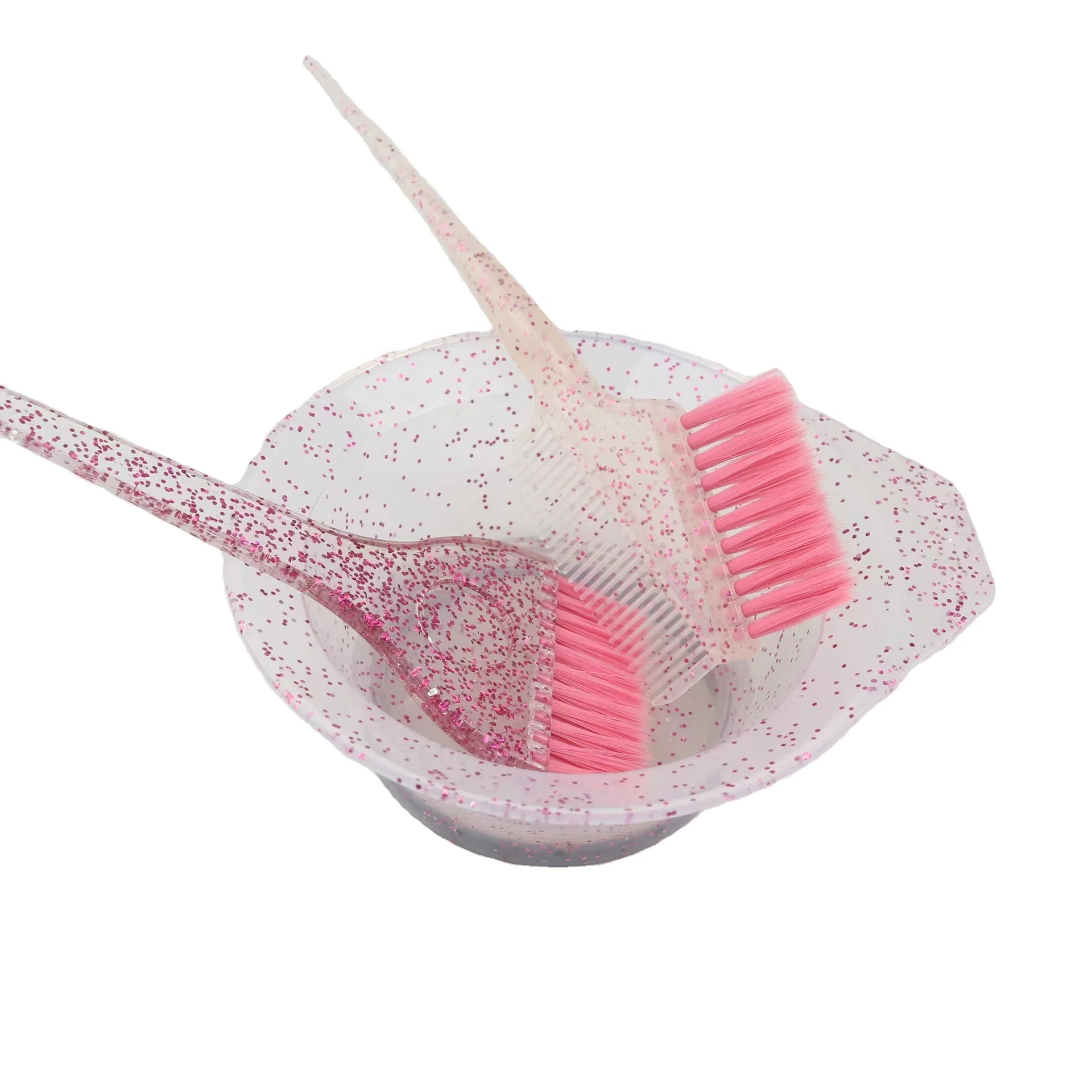 Professional Soft Fibre Glitter Tint Dye Hair Brush Comb Pro Salon Tools Accessories Hair Coloring Brush