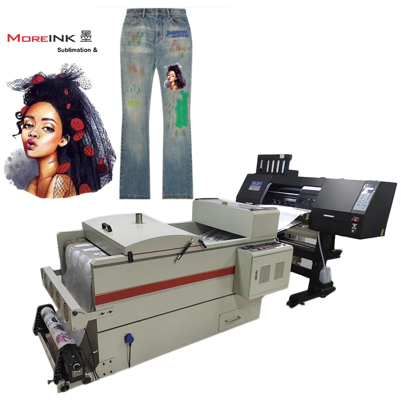 60cm 30CM t Shirt Printing Shiny Film Cold Peel Double Side Hot PET Matte Glossy DTF with Ink