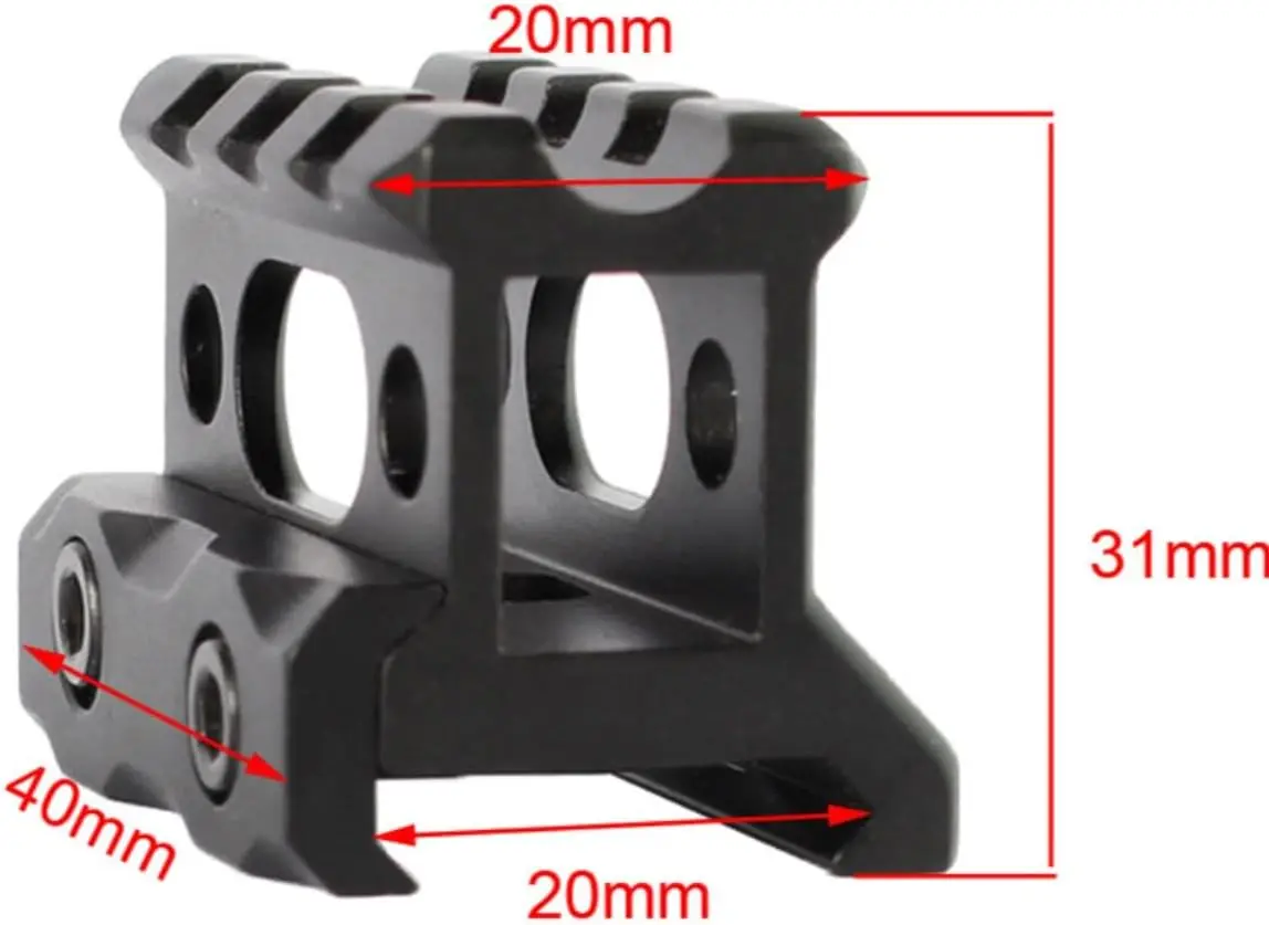 Professional Aluminum Apply to  Riser  Mount Dovetail 20 mm Conversion