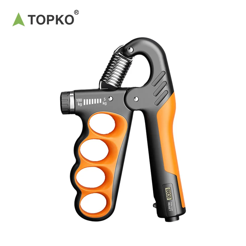 TOPKO High Quality Strengthener Hand Finger Exerciser with Counter Gripper Multi-functional Counting Grip Strength Device