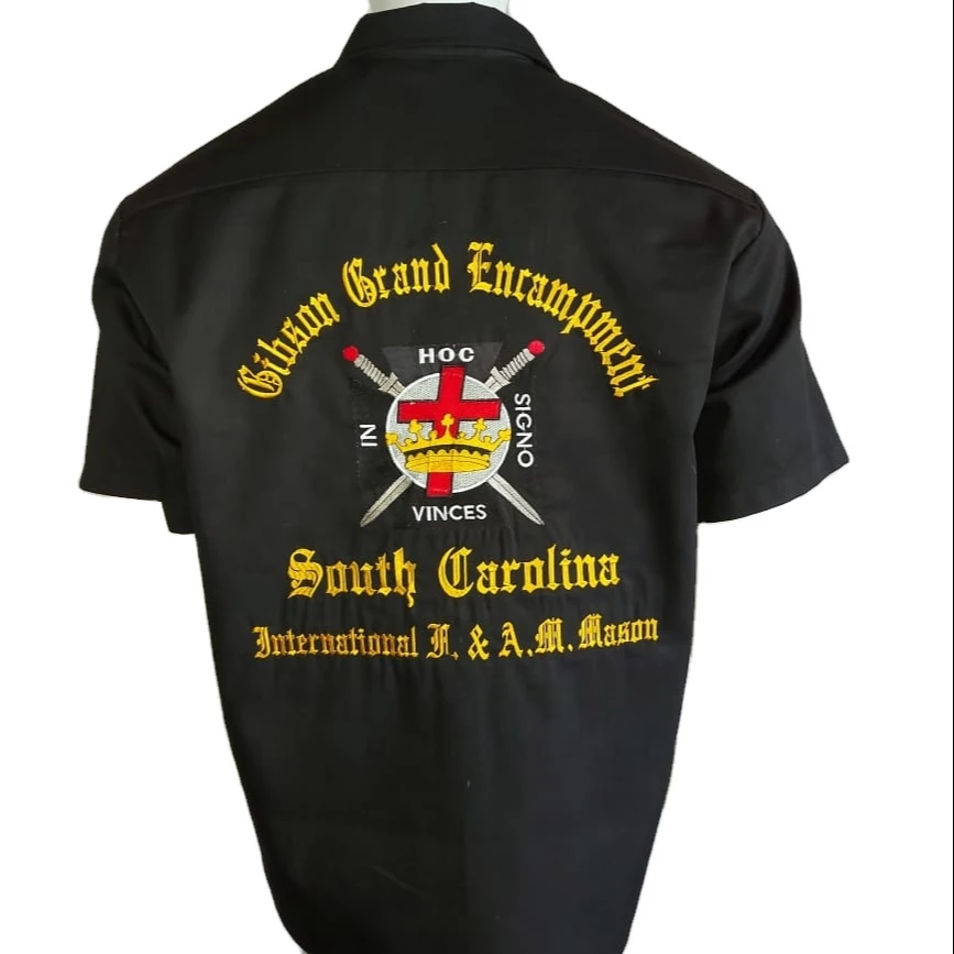 Top Quality men work shirt customized embroidery design best quality of work shirt for men Short sleeves men work shirt