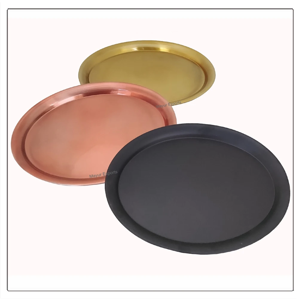 Stainless Steel Bar Tray Oval Serving Tray for Bar