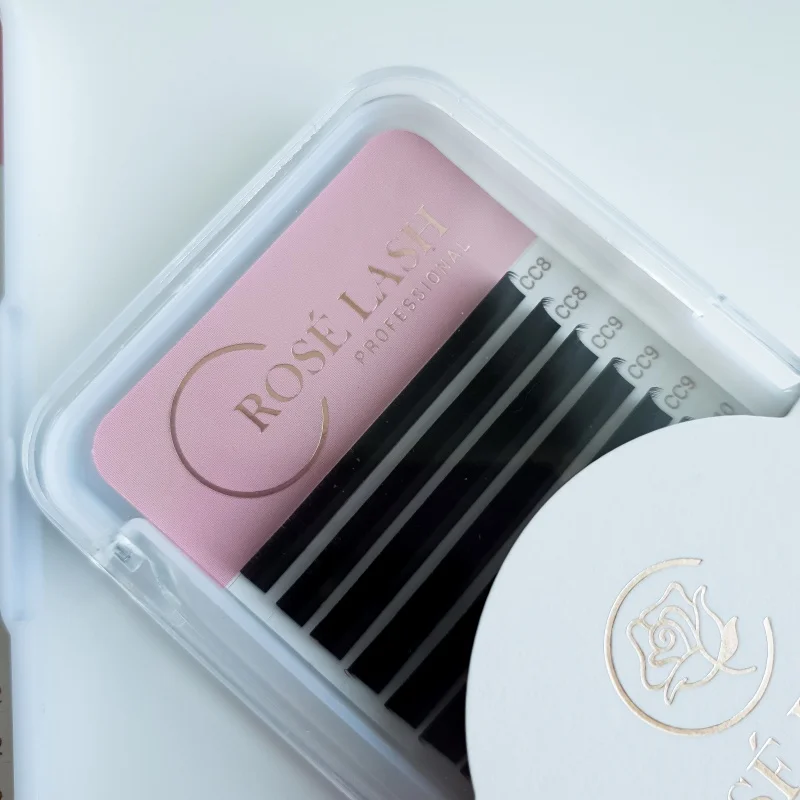 Create Dark Full Finish & Intense Look High Quality Korea Silk Eyelash Extensions Custom Label Private Logo