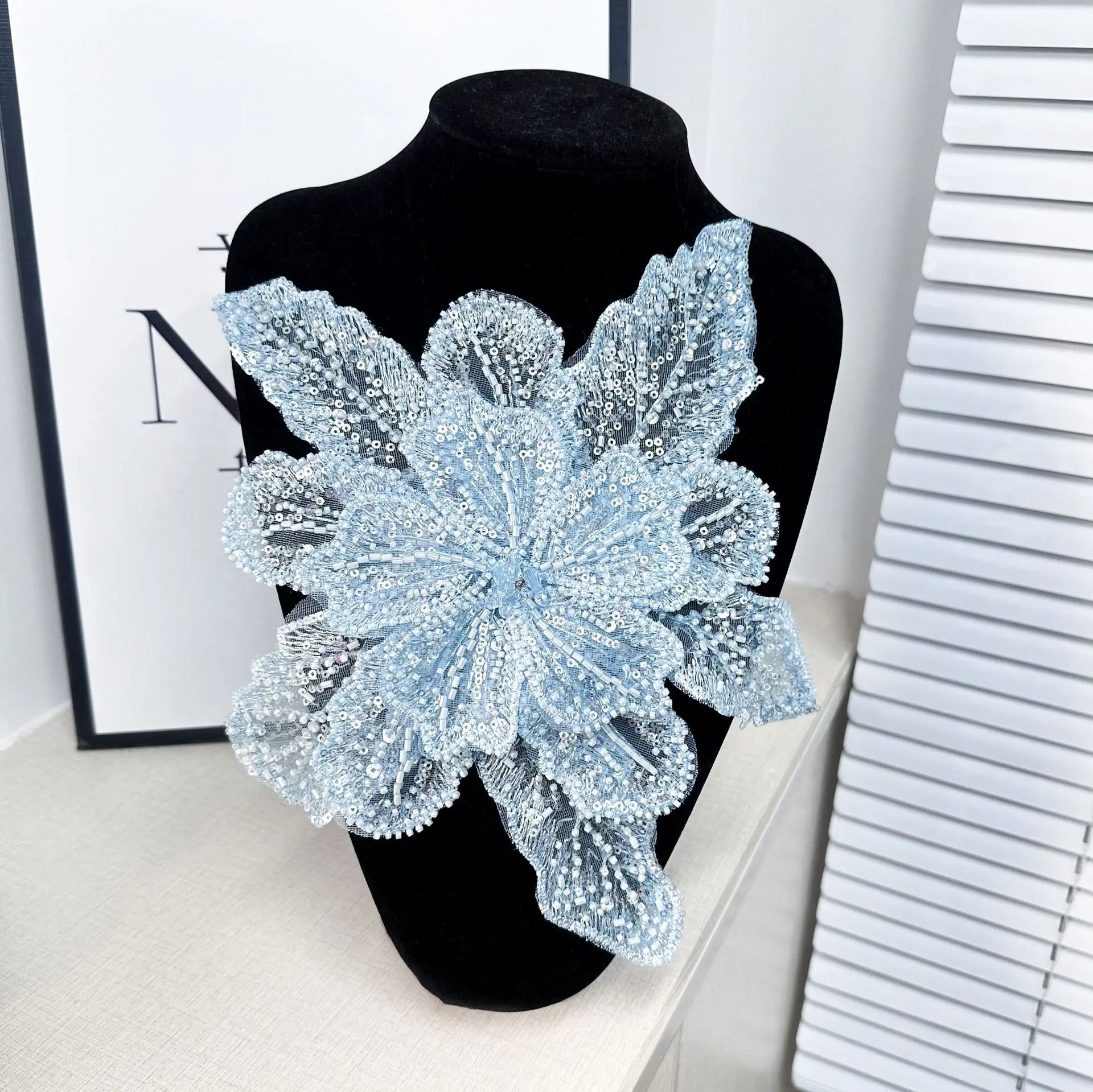 Multi-color multi-layer sequins beading decoration new three-dimensional flower clothing applique dress corsage
