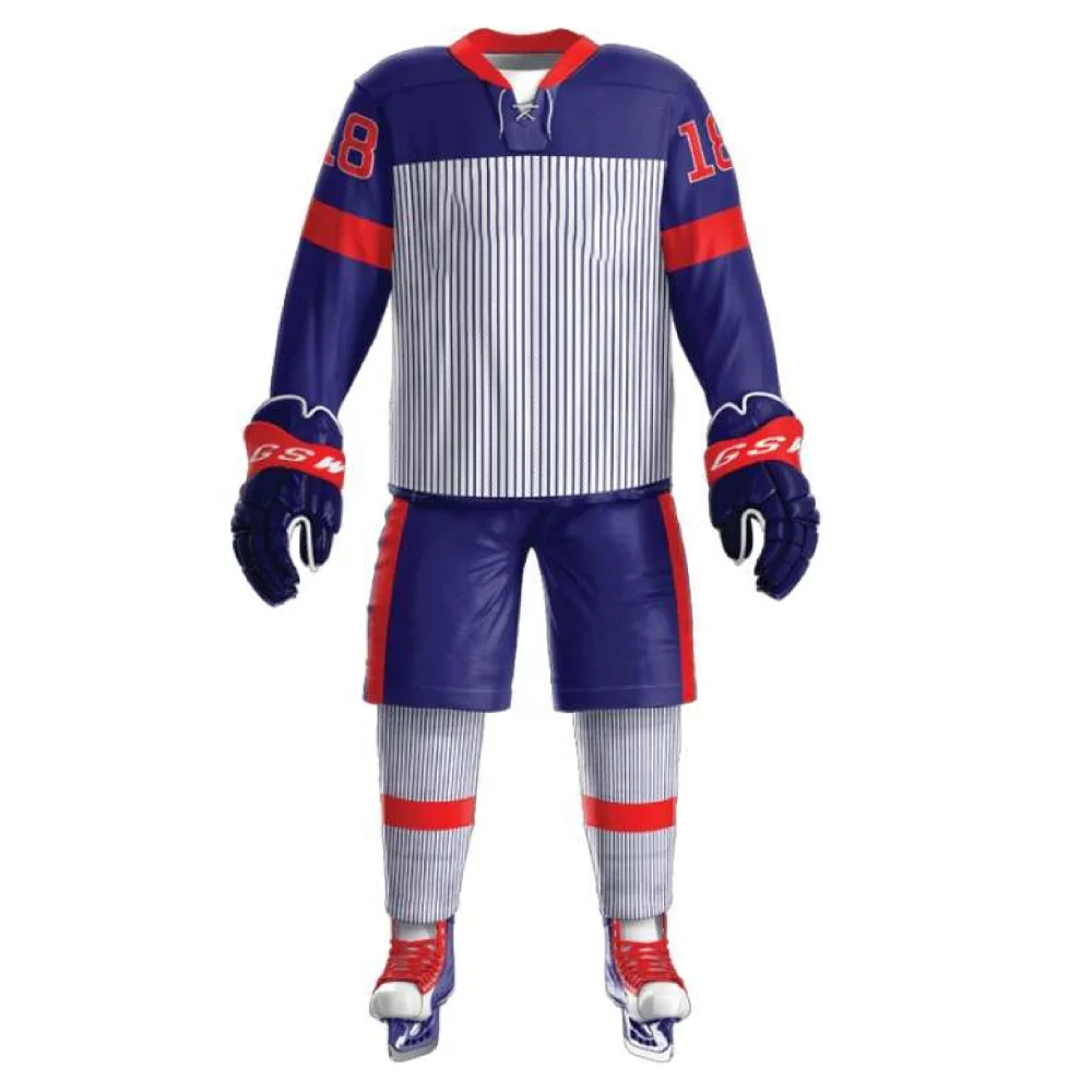 Customized Ice Hockey Uniform 100% High Quality Strong Stitched Team Hockey Uniforms For Men
