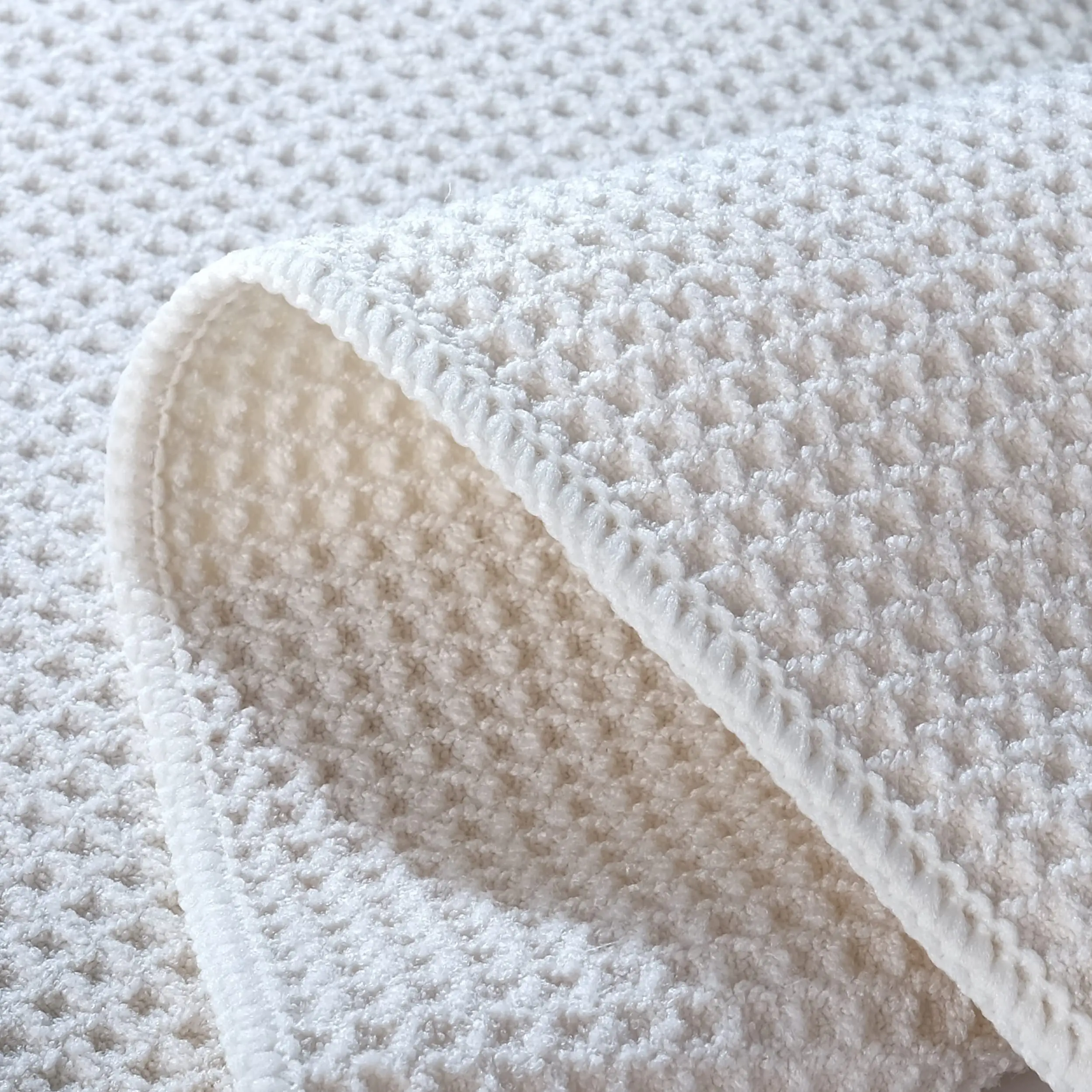 Polyte Premium Microfiber Kitchen Dish towels Hand Towel Waffle Weave 12 Pack (40 x 71 cm, Dark Blue, Gray, White)