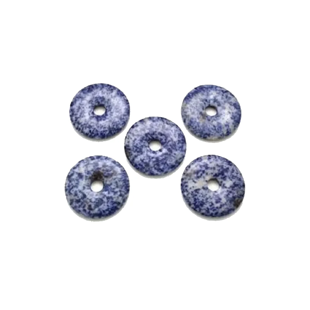 high quality Crystal Donut sodalite Beads Pendants Jewelry Making Donut Coin Pendant Gemstones For Jewelry Making wholesaler